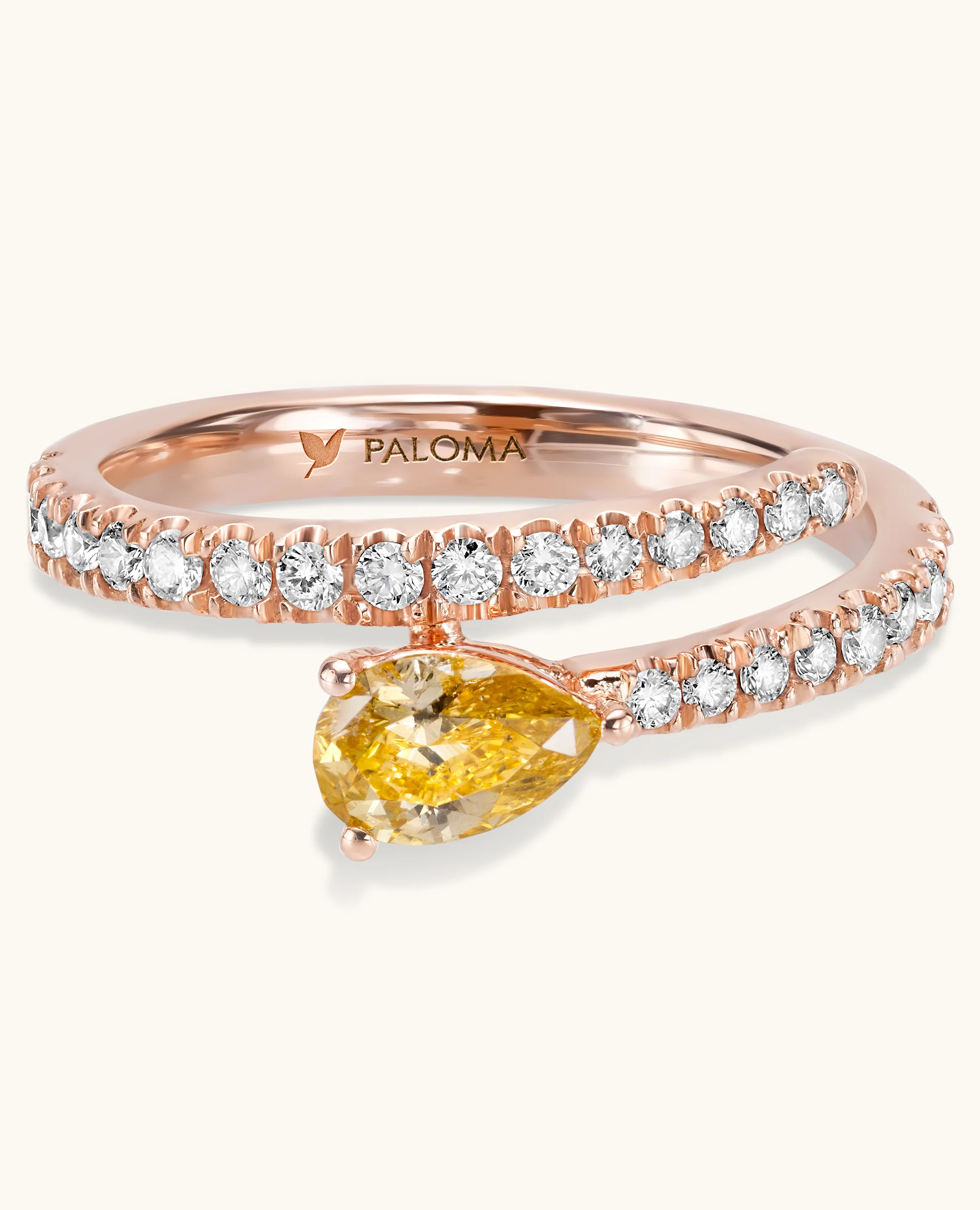 Orange Diamond Wrap Ring - Image 9