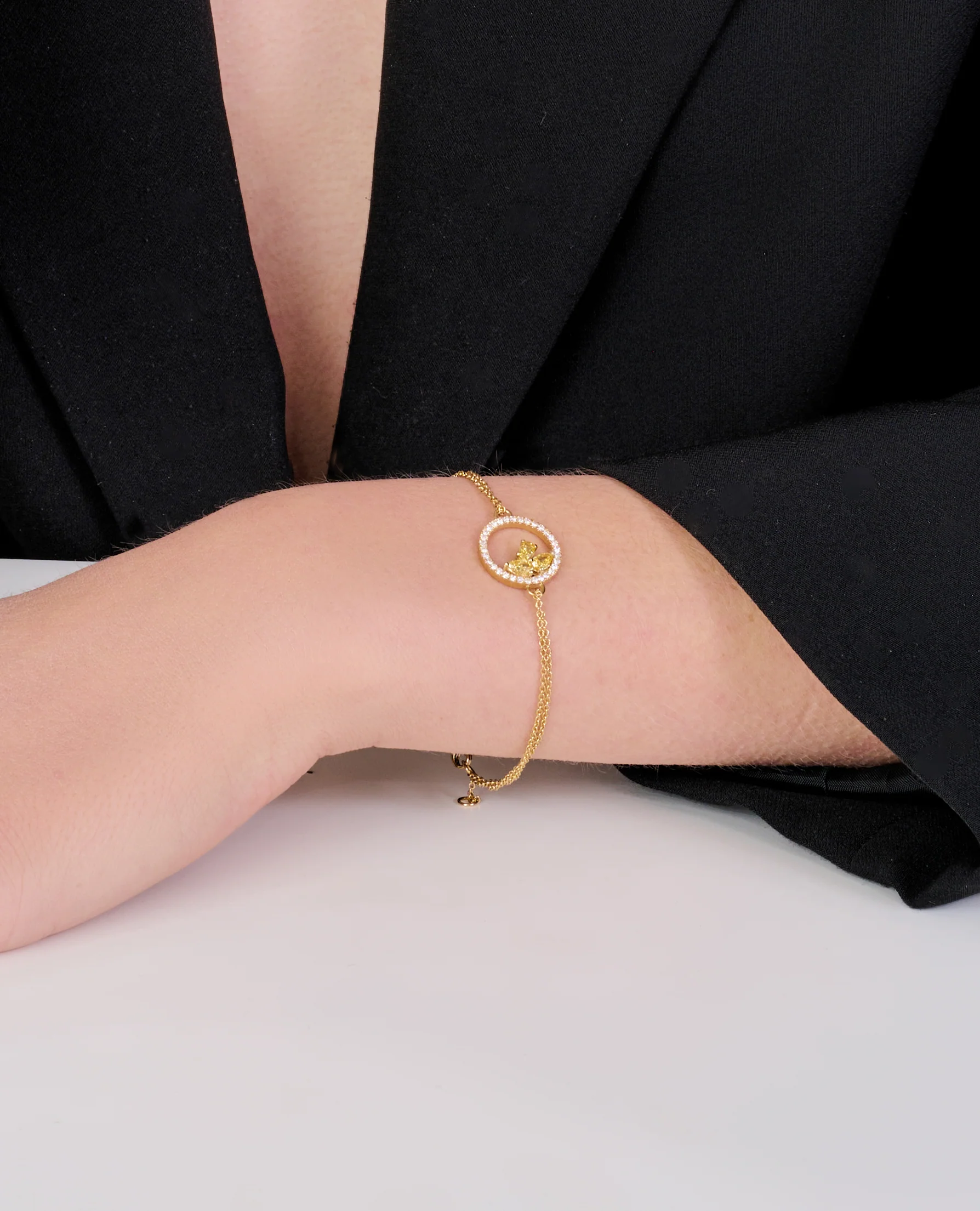 Fancy Halo 3 Stone Bracelet - Image 5
