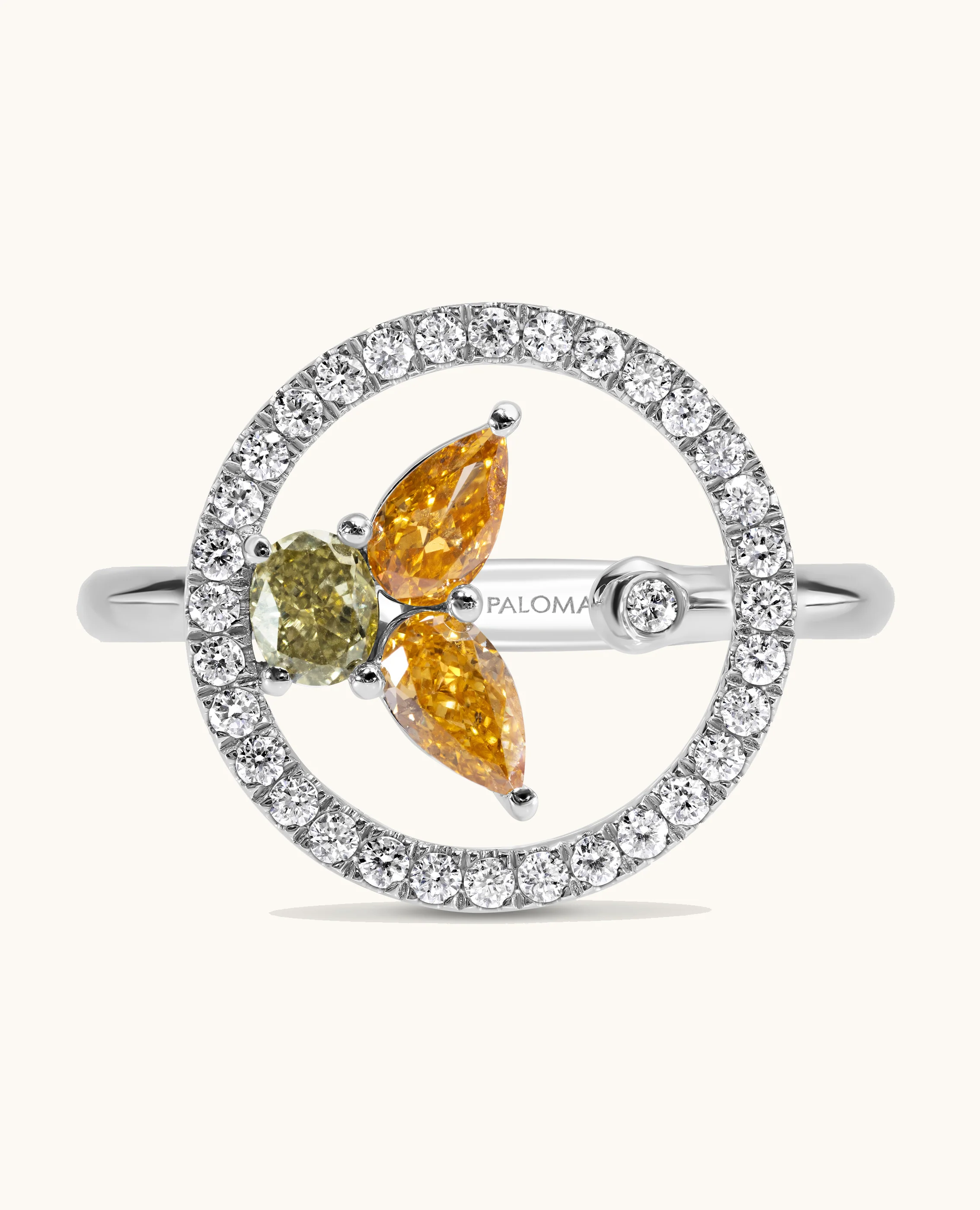Fancy Halo 3 Stone Ring - Image 7