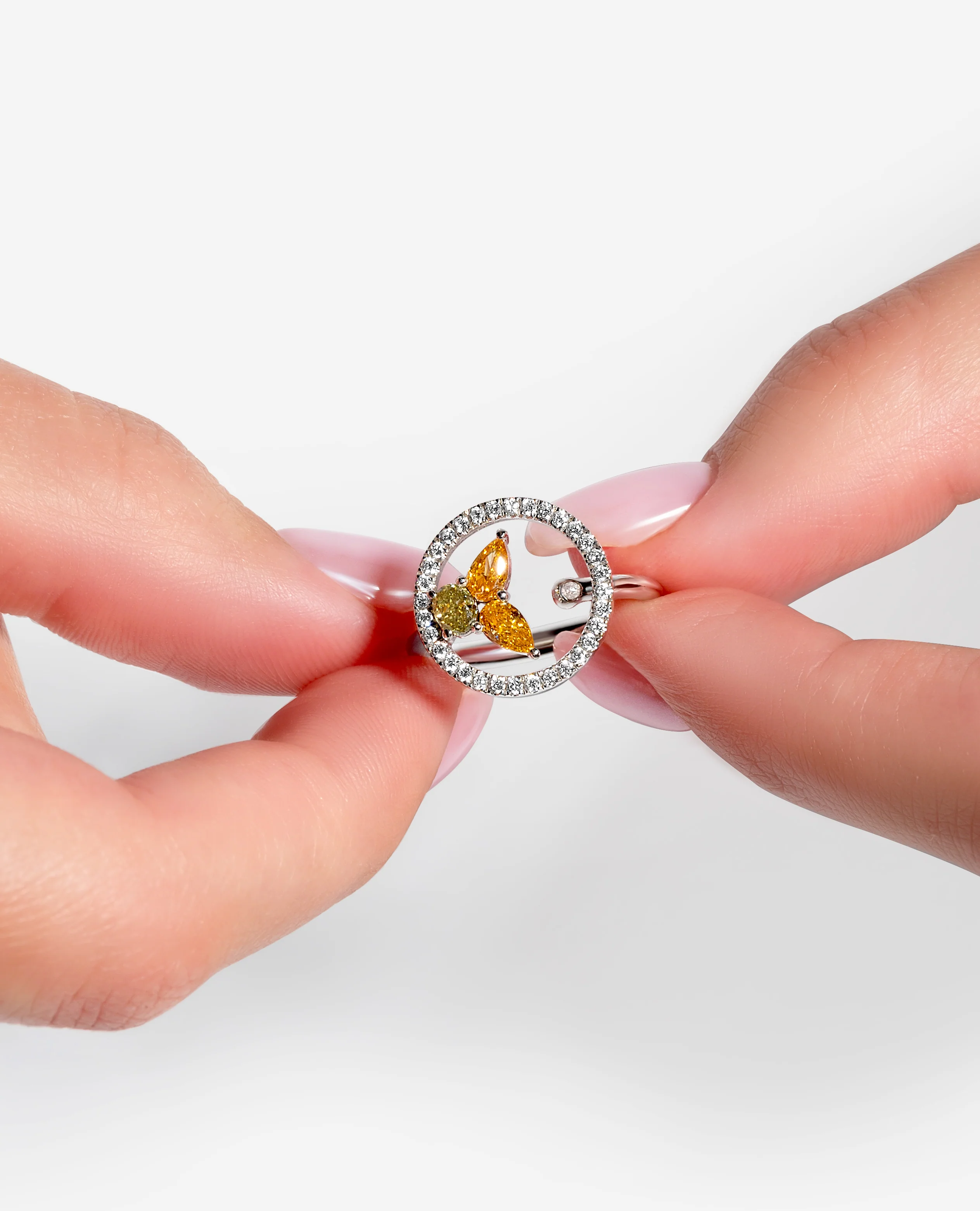 Fancy Halo 3 Stone Ring - Image 8