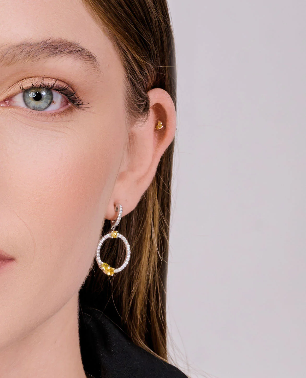 Fancy Halo Drop Earrings - Image 6