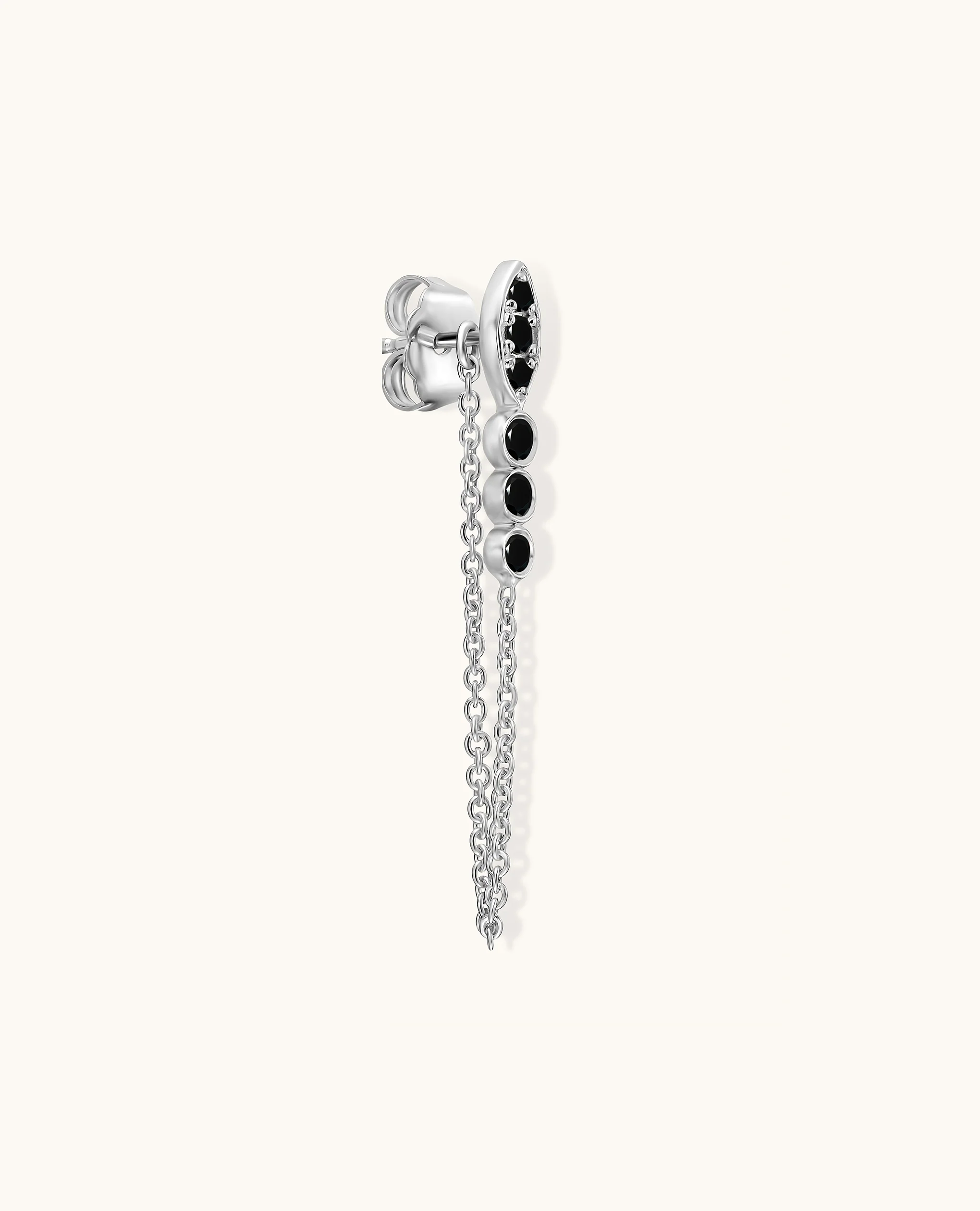 Marquise Black Diamond Drop Earring - Image 8