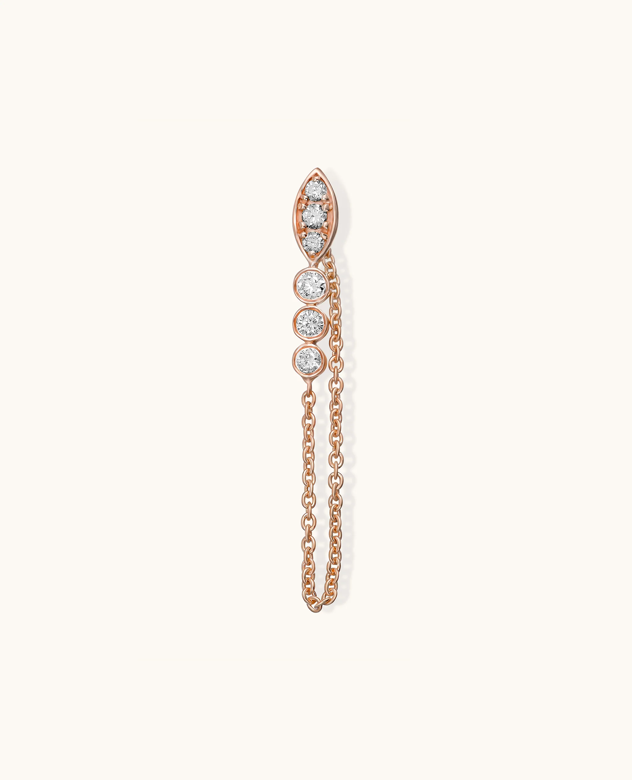 Marquise White Diamond Drop Earring