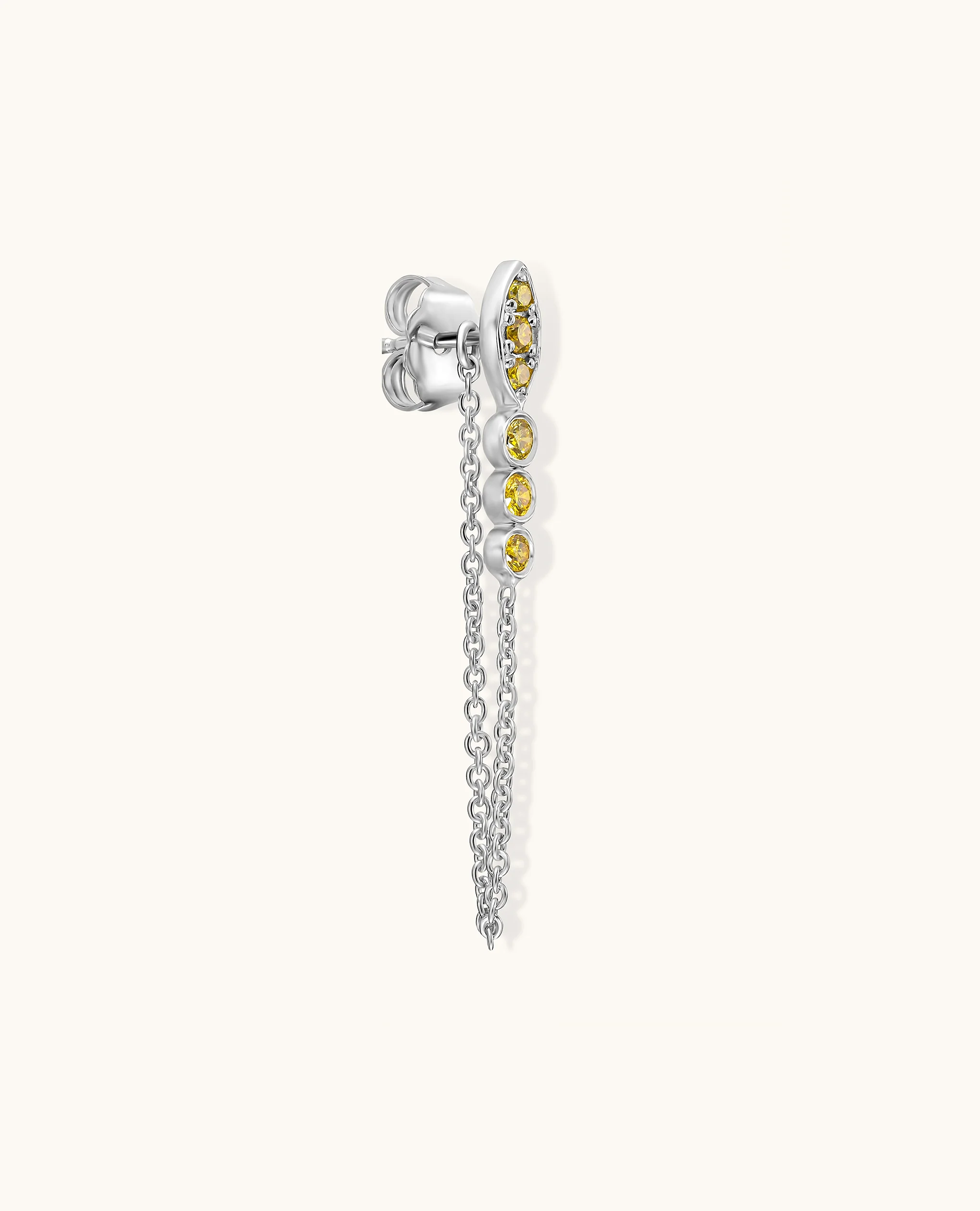 Marquise Yellow Diamond Drop Earring - Image 8