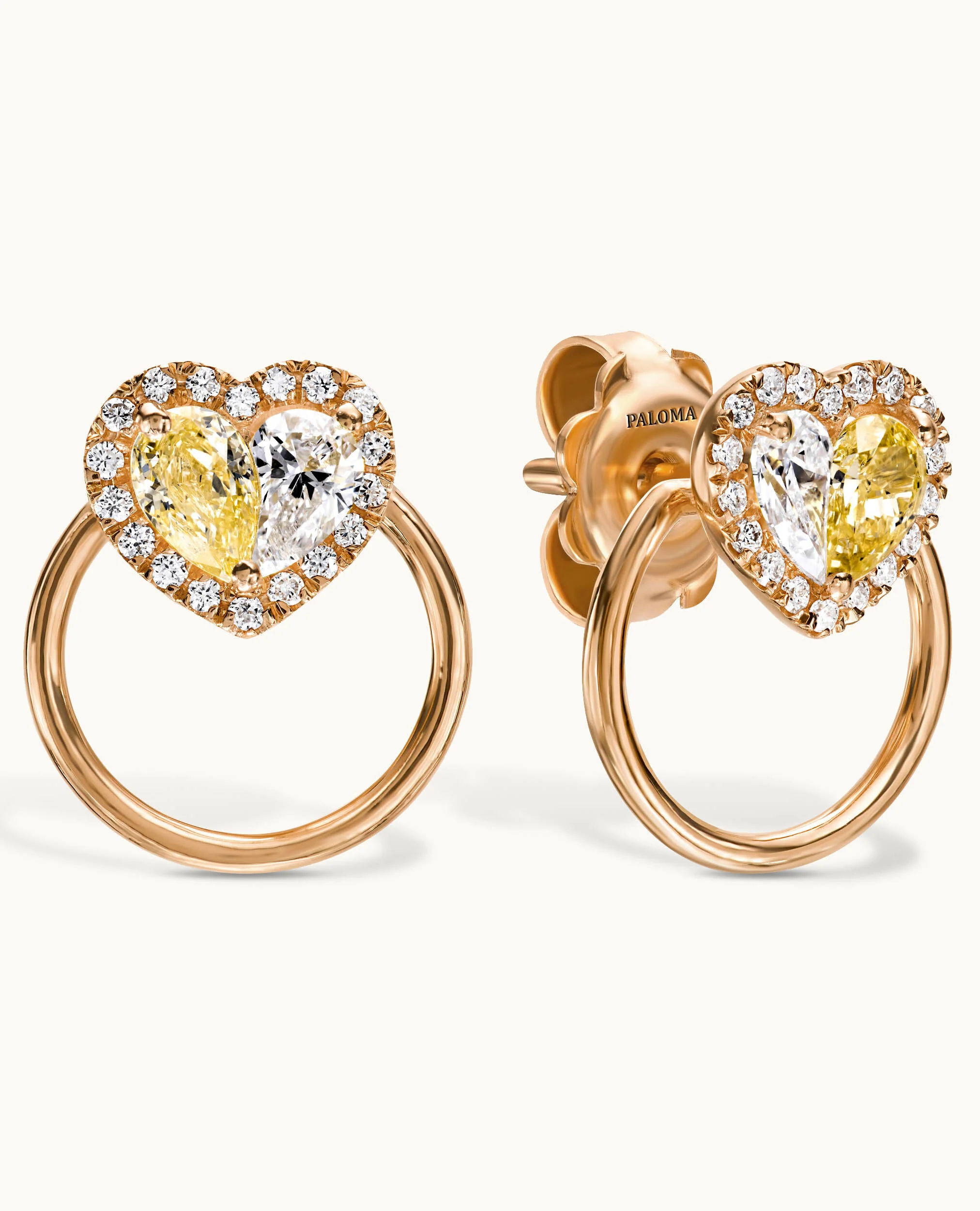 Paloma Heart 2-in-1 Stud Earrings - Image 3