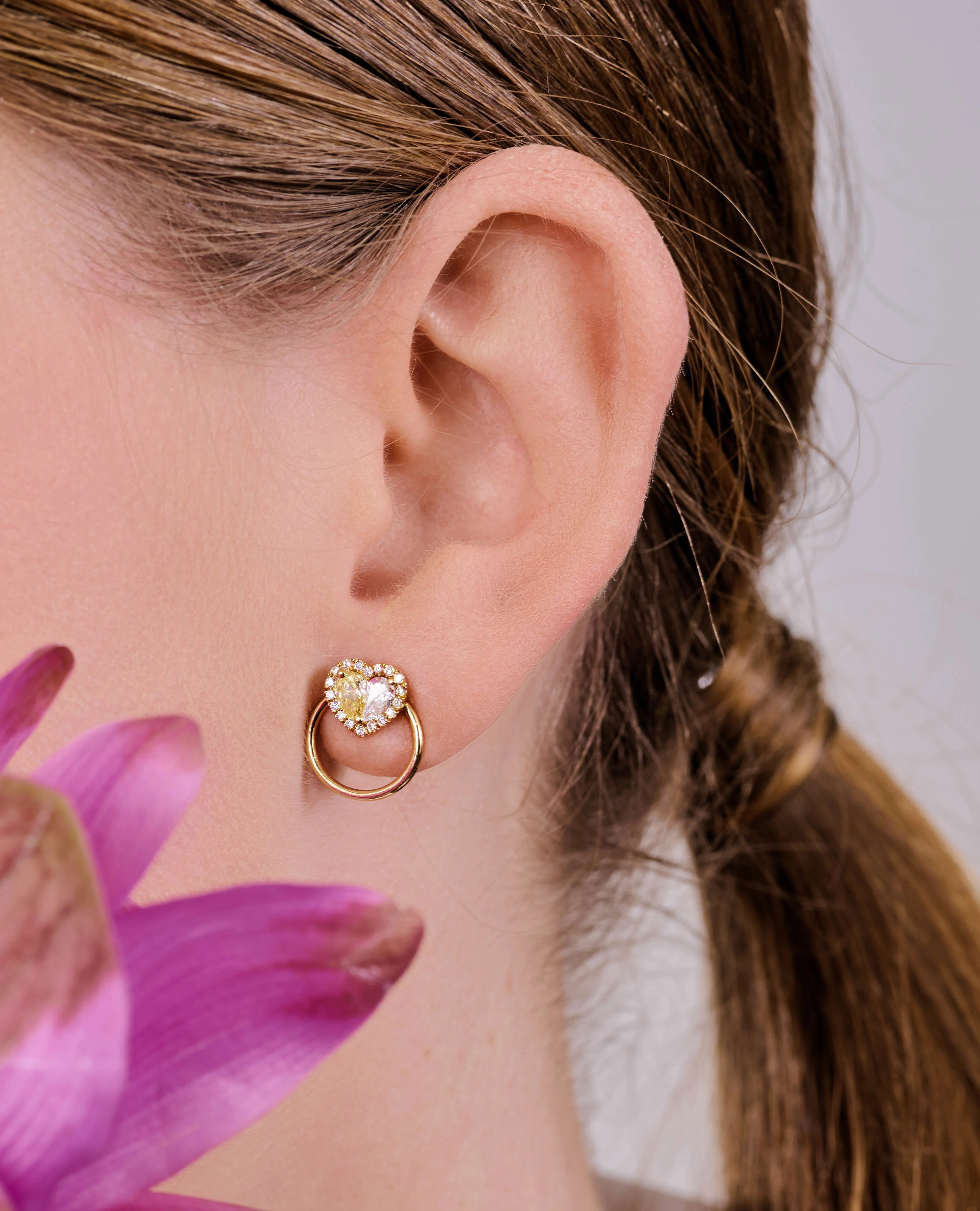 Paloma Heart 2-in-1 Stud Earrings - Image 4