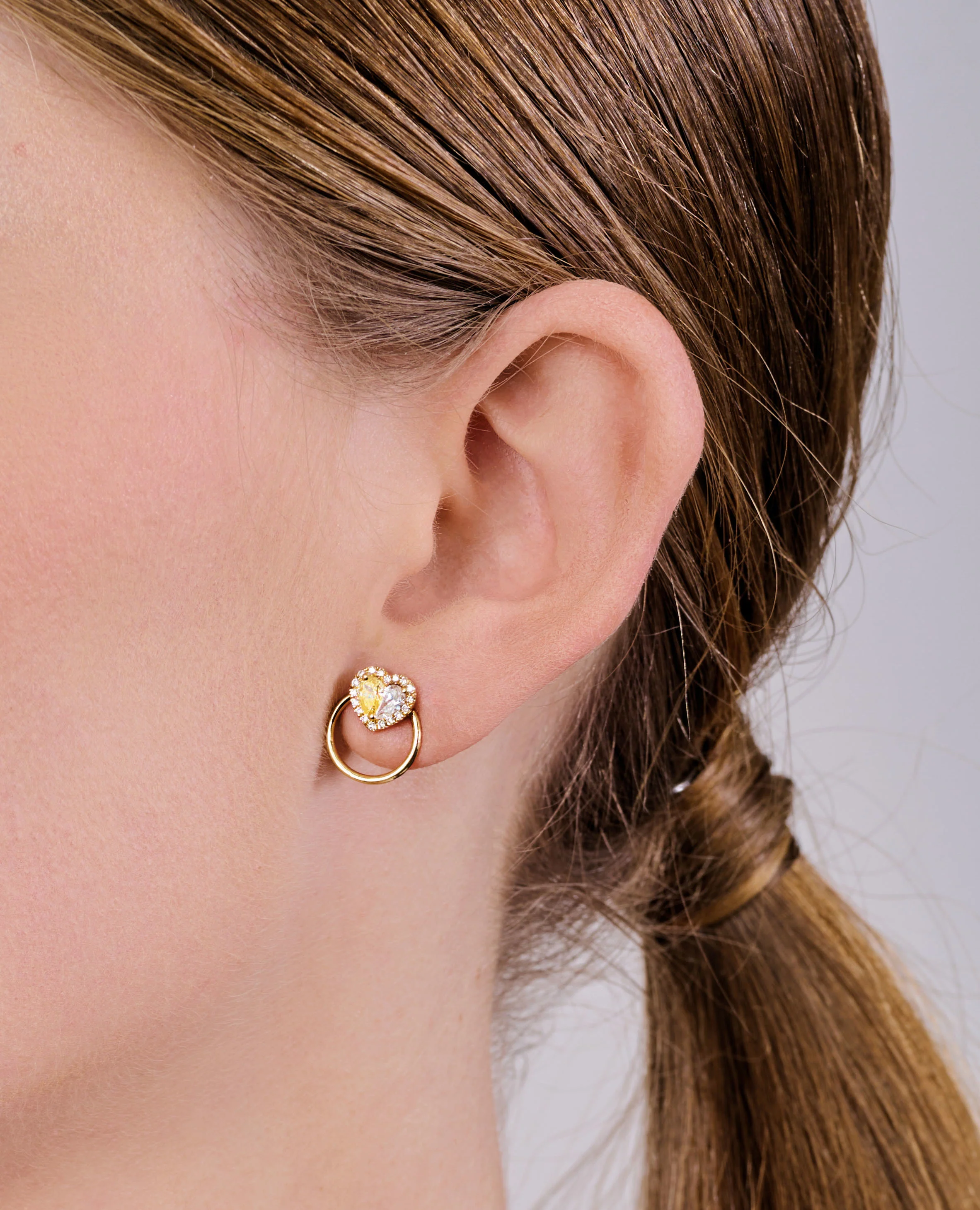 Paloma Heart 2-in-1 Stud Earrings - Image 6