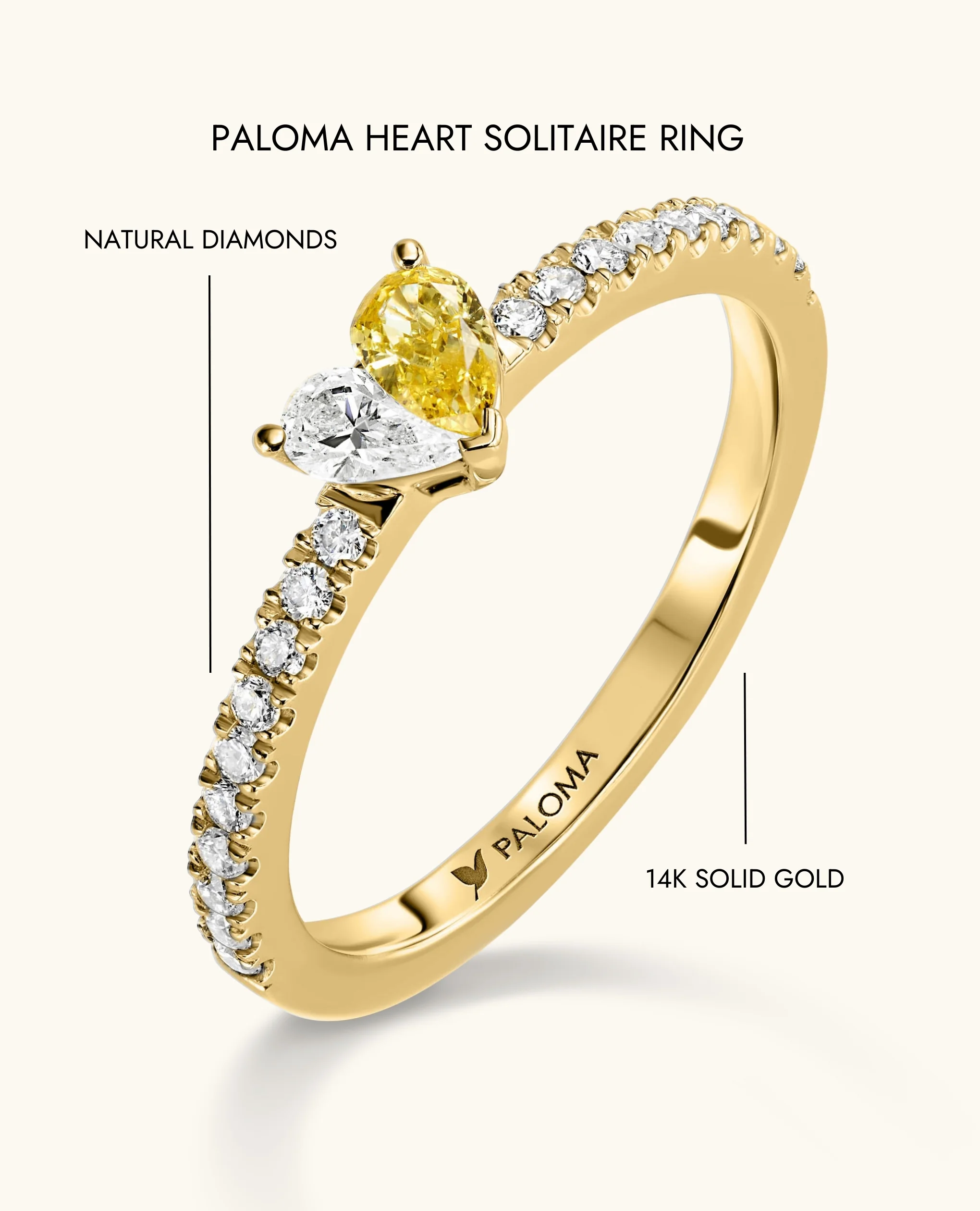 Paloma Heart Solitaire Ring - Image 9