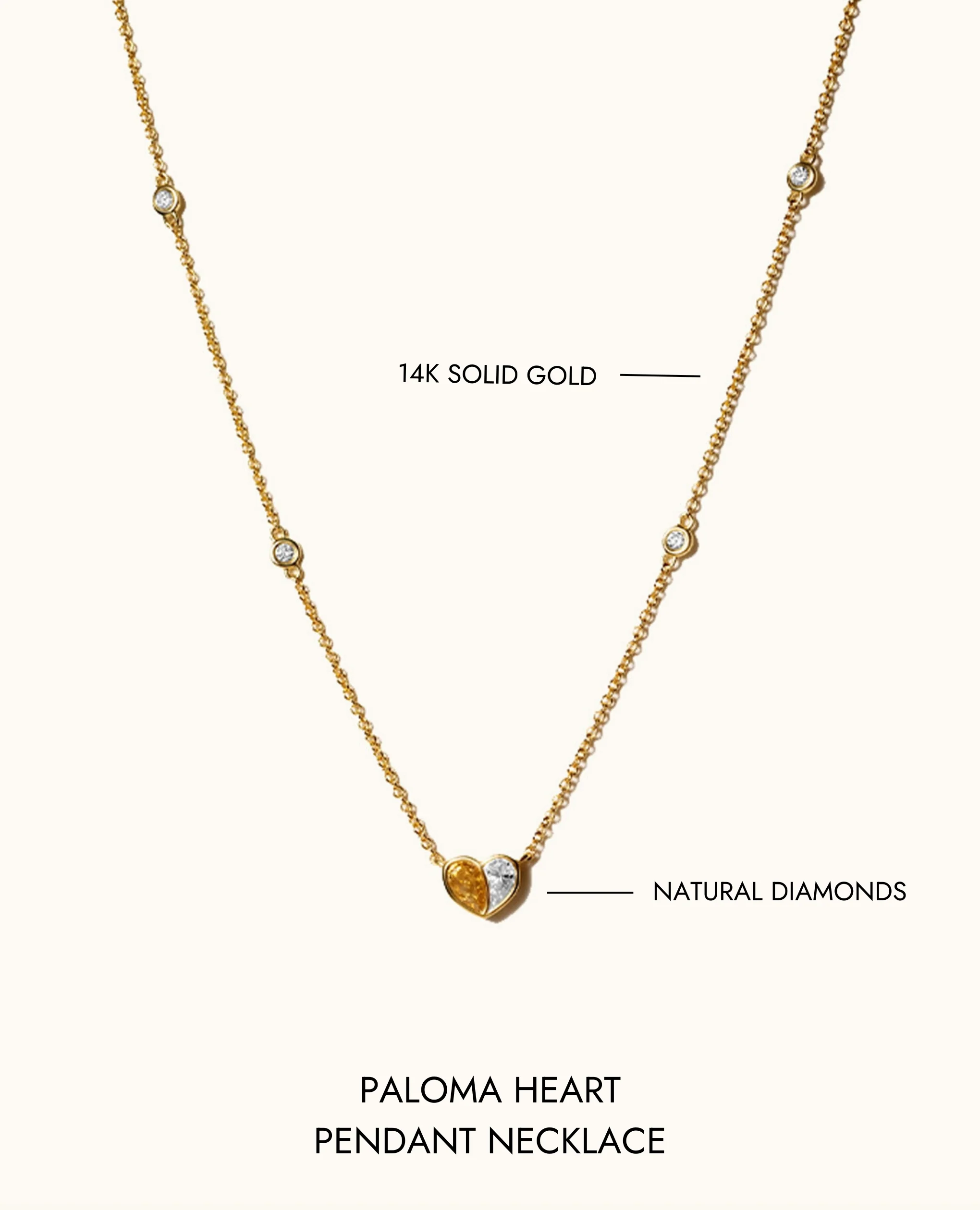 Paloma Heart Pendant Necklace - Image 10