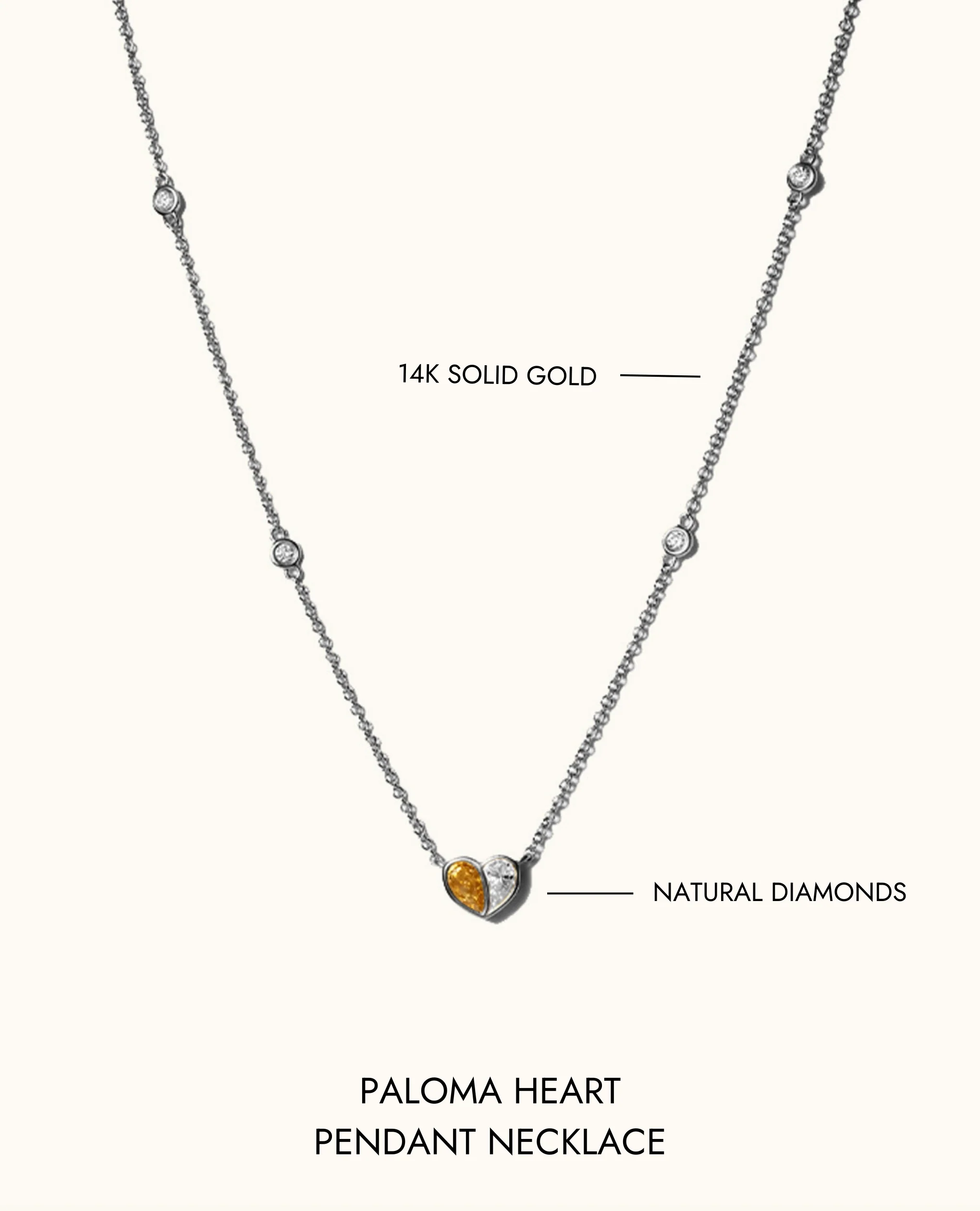 Paloma Heart Pendant Necklace - Image 9