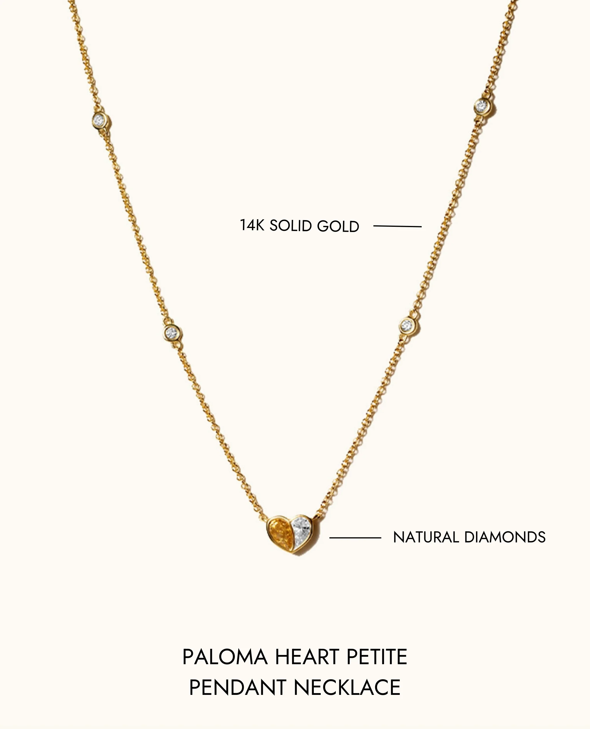 Paloma Heart Petite Pendant Necklace - Image 9