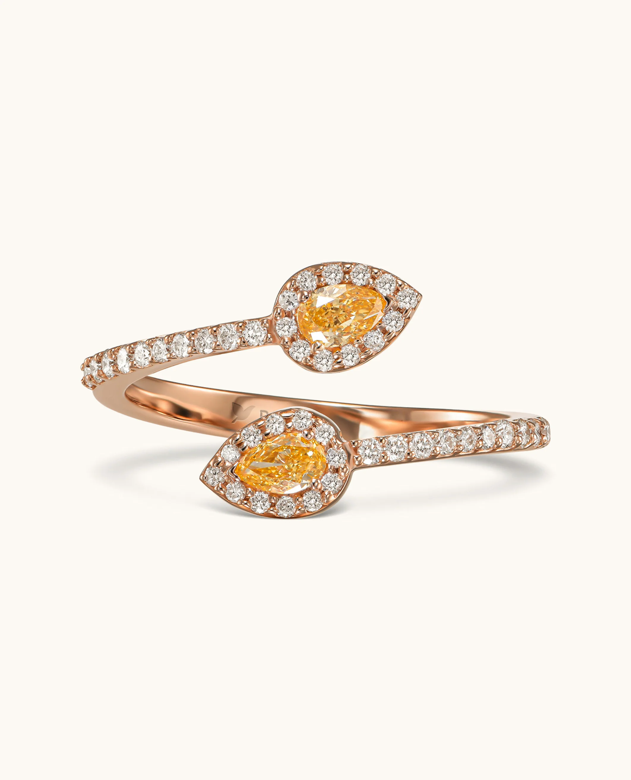 Pave Pear Wrap Ring - Image 10