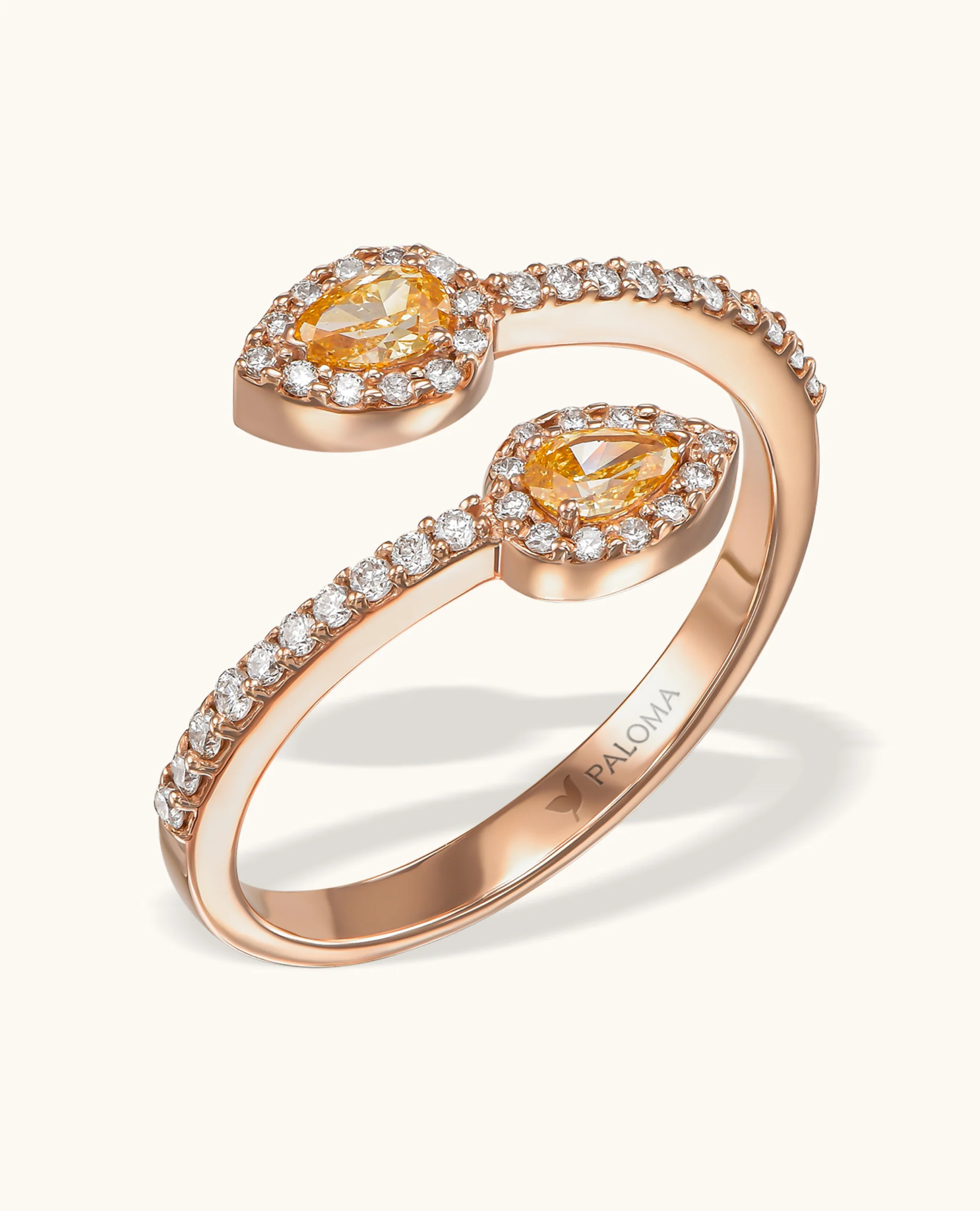 Pave Pear Wrap Ring - Image 3