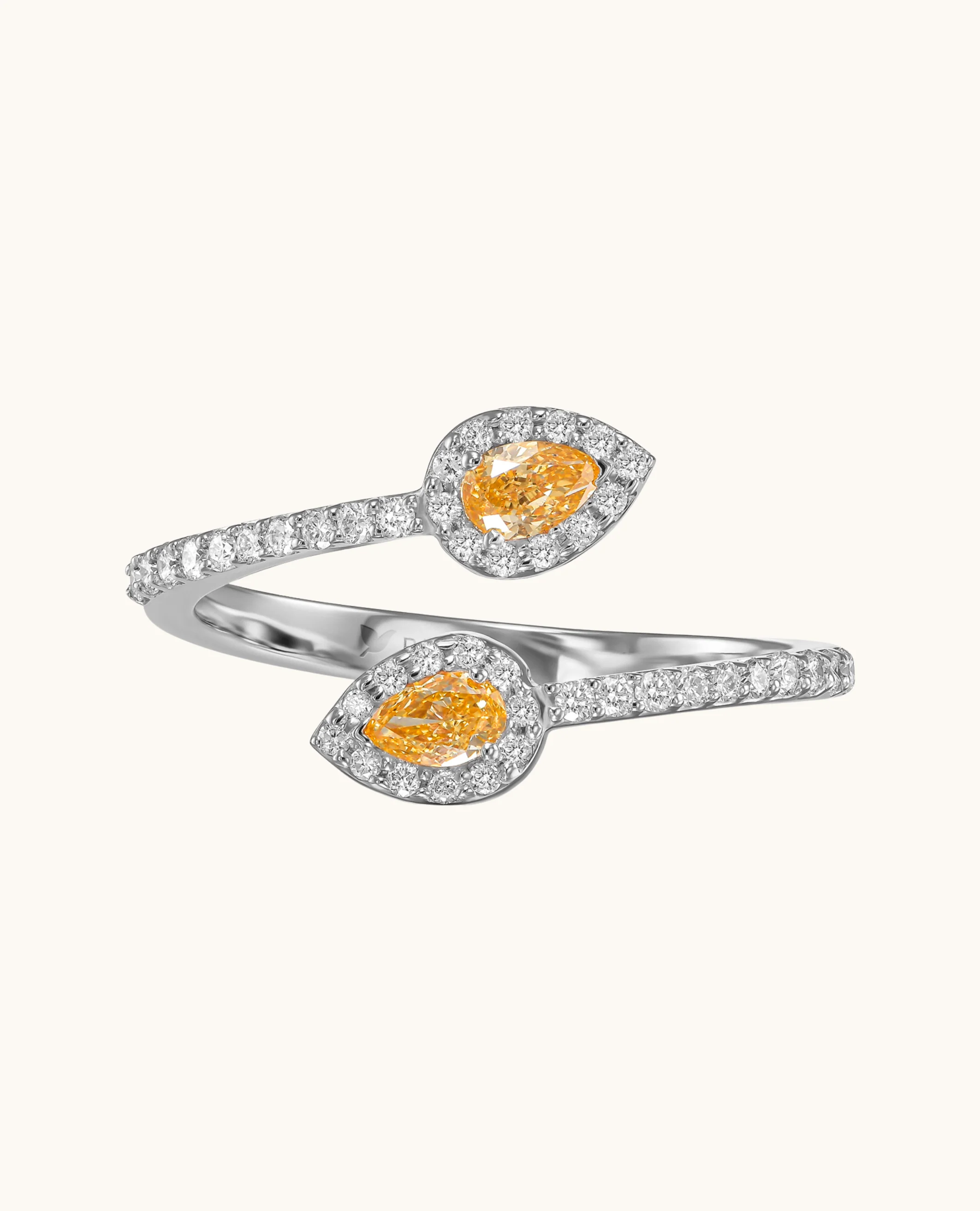 Pave Pear Wrap Ring - Image 9