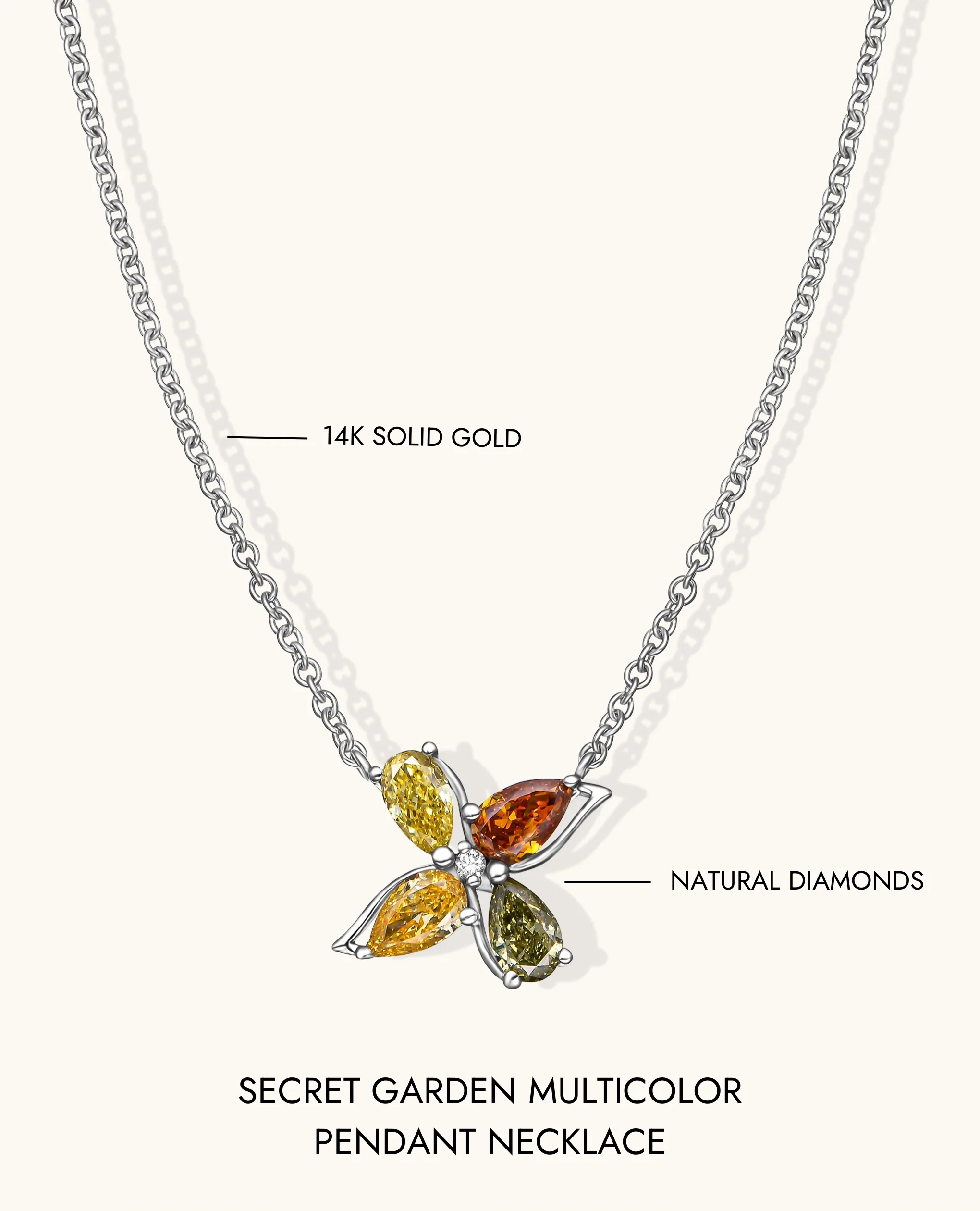 Secret Garden Multicolor Pendant Necklace - Image 10