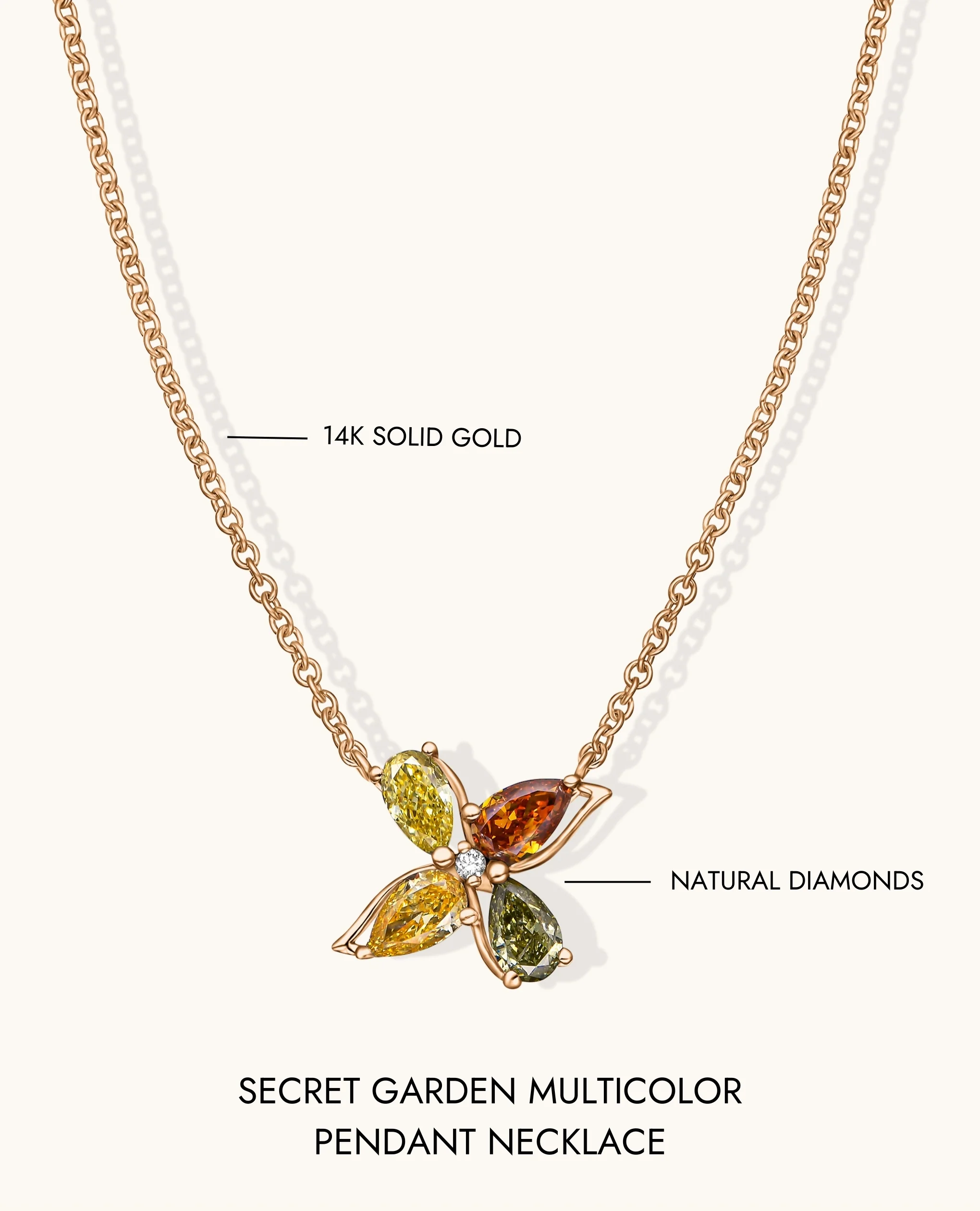 Secret Garden Multicolor Pendant Necklace - Image 11