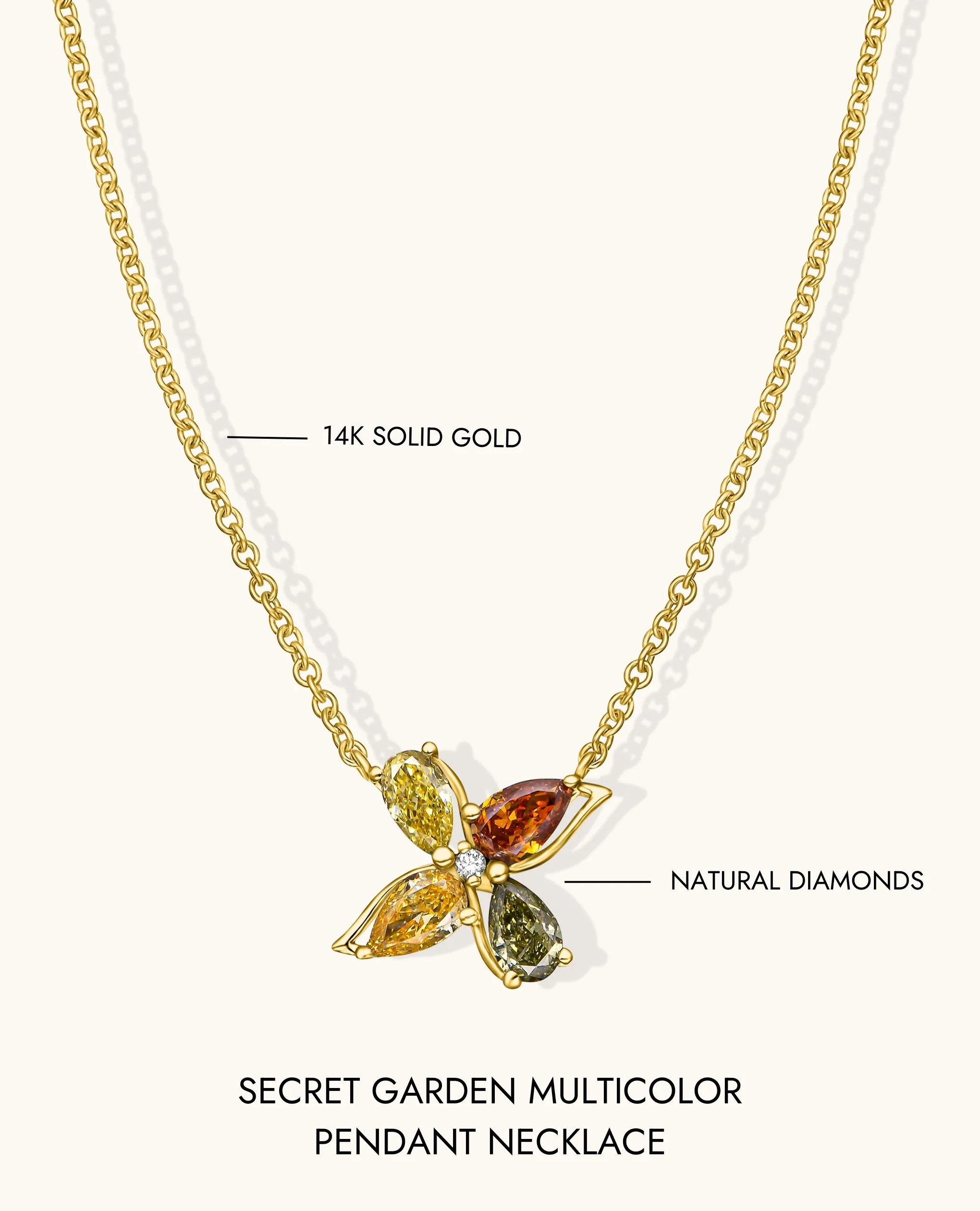 Secret Garden Multicolor Pendant Necklace - Image 12