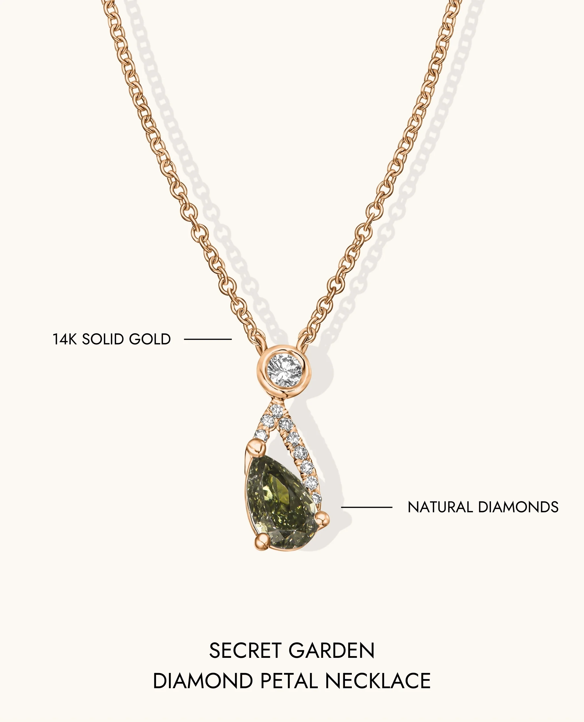 Secret Garden Diamond Petal Necklace - Image 10