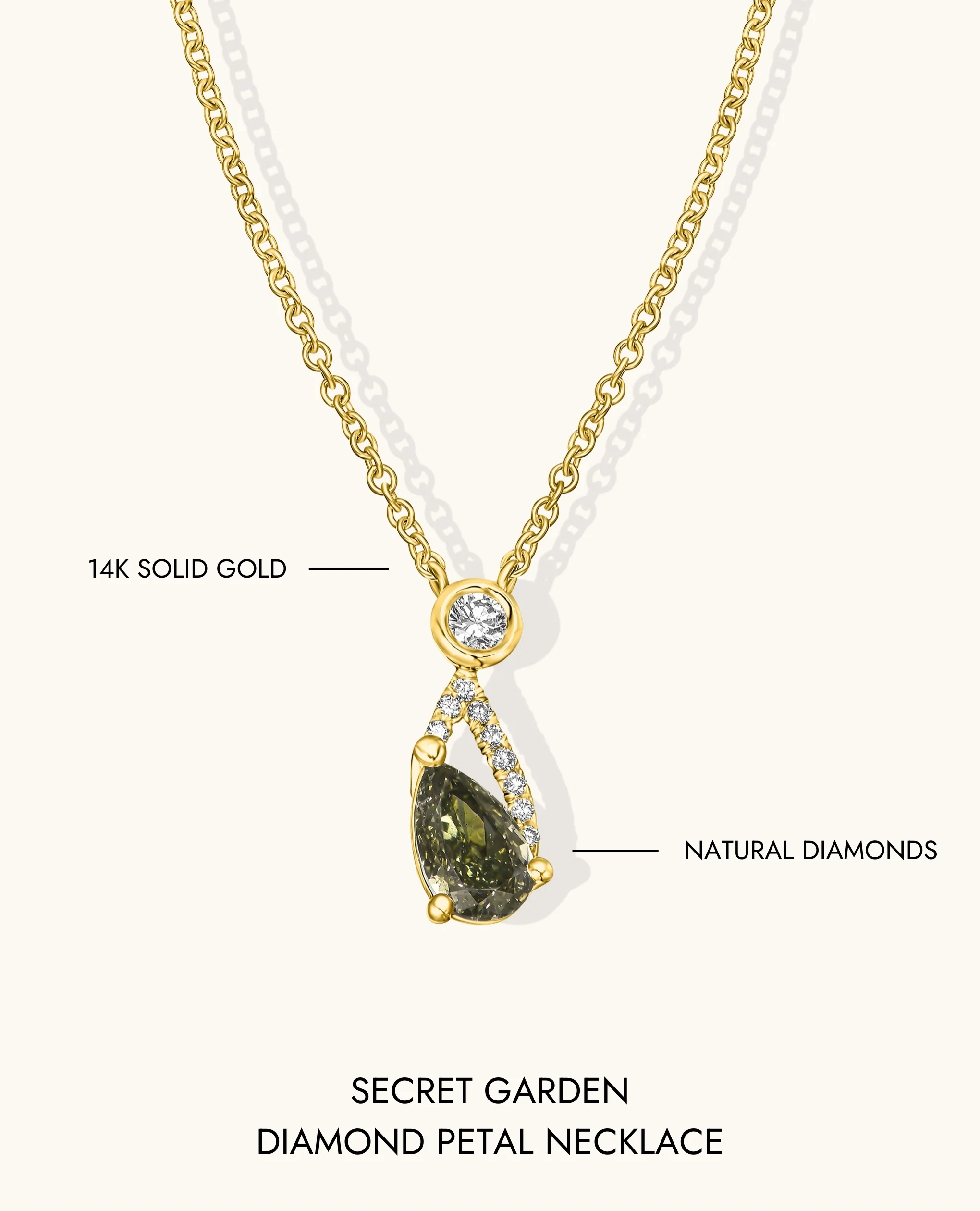 Secret Garden Diamond Petal Necklace - Image 11