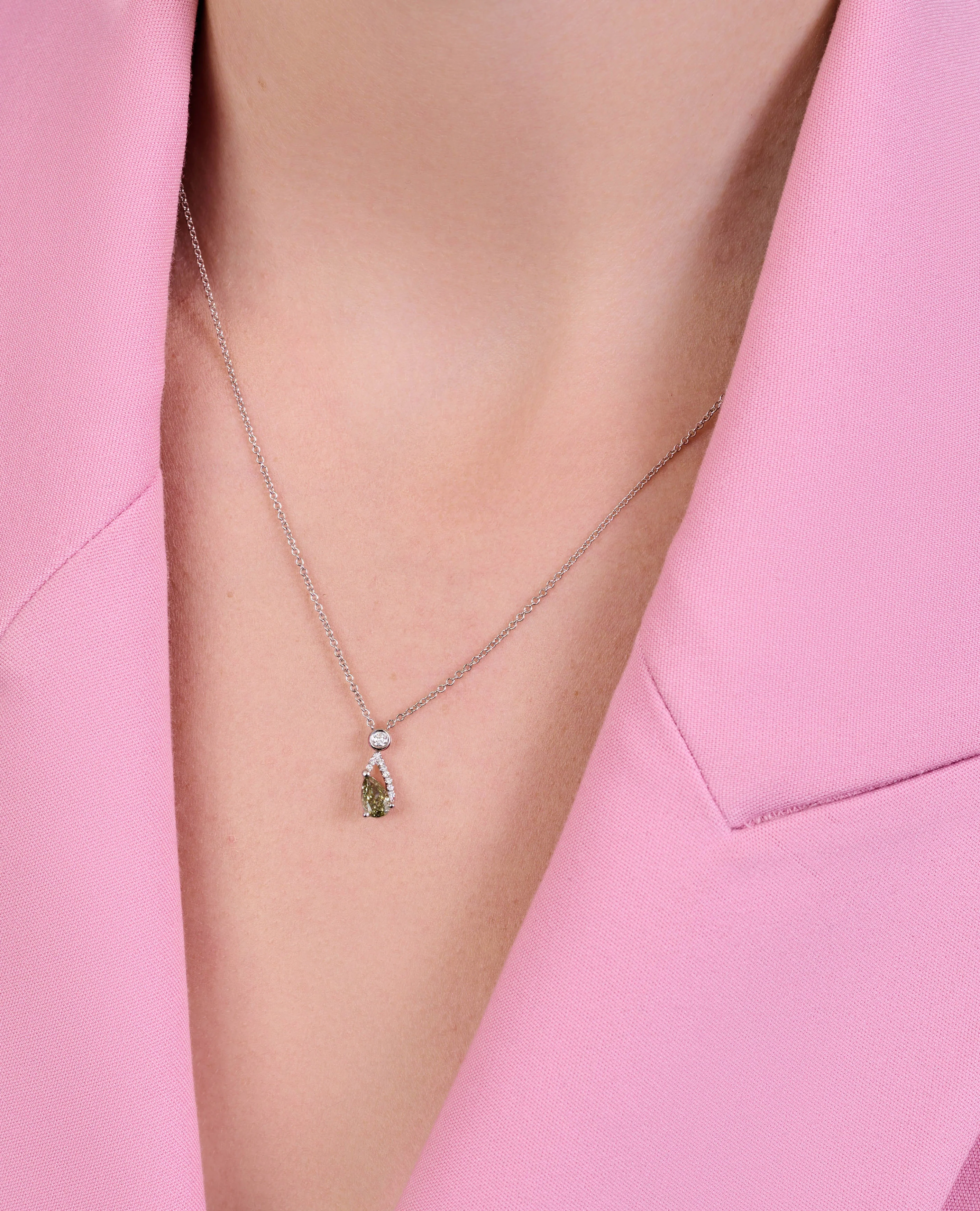Secret Garden Diamond Petal Necklace - Image 4