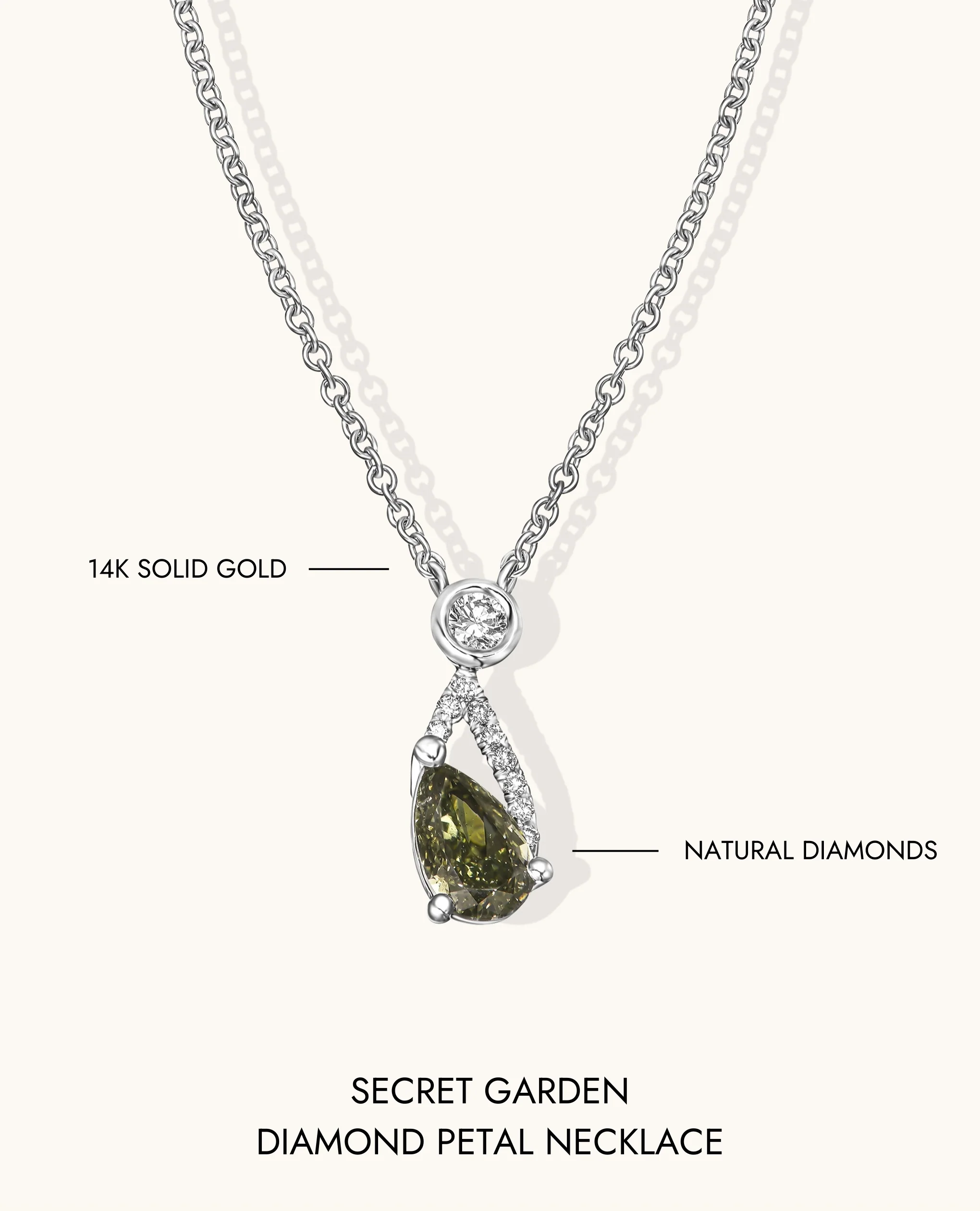 Secret Garden Diamond Petal Necklace - Image 9