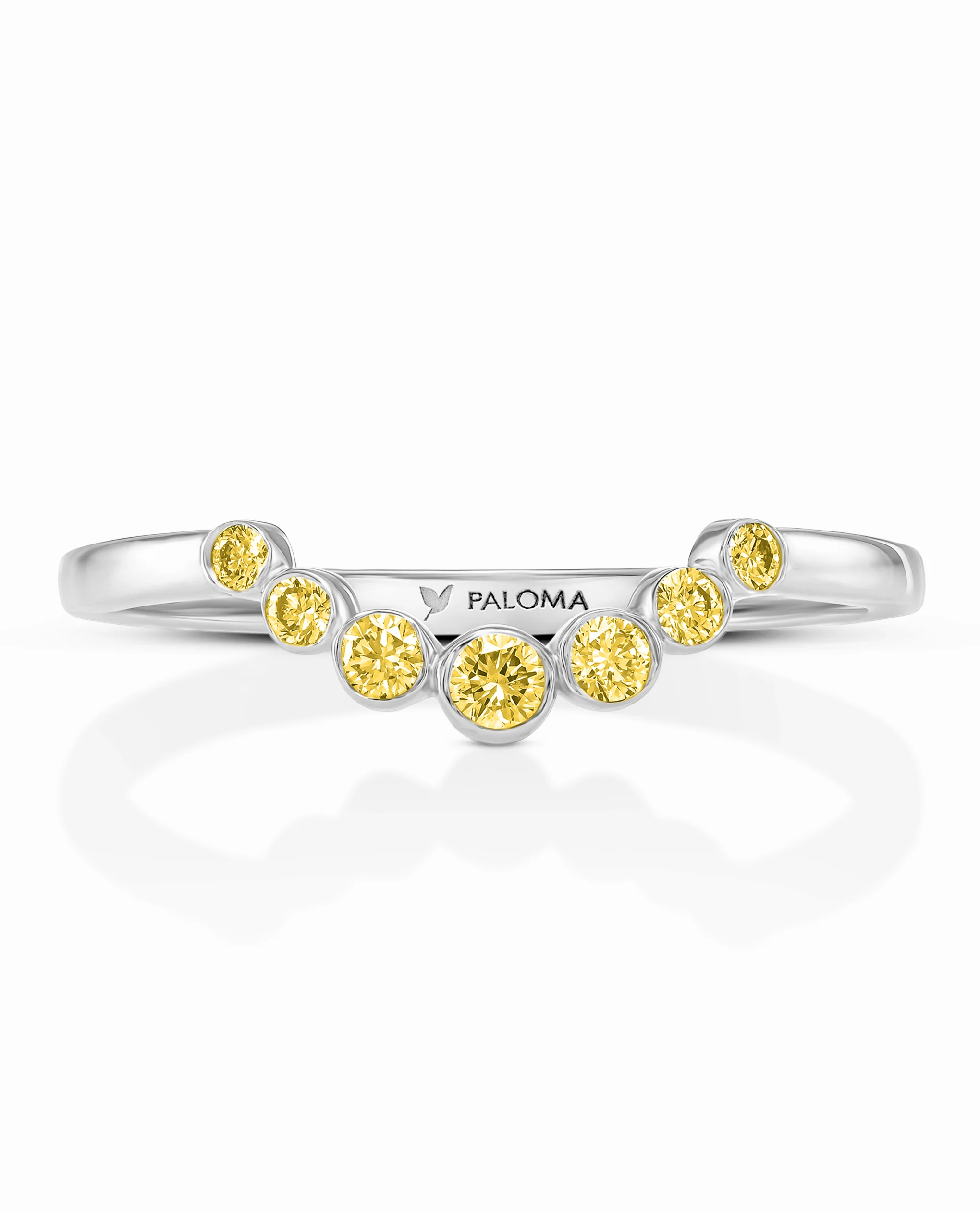 Soleil Crescent Graduated Bezel Ring - Image 10