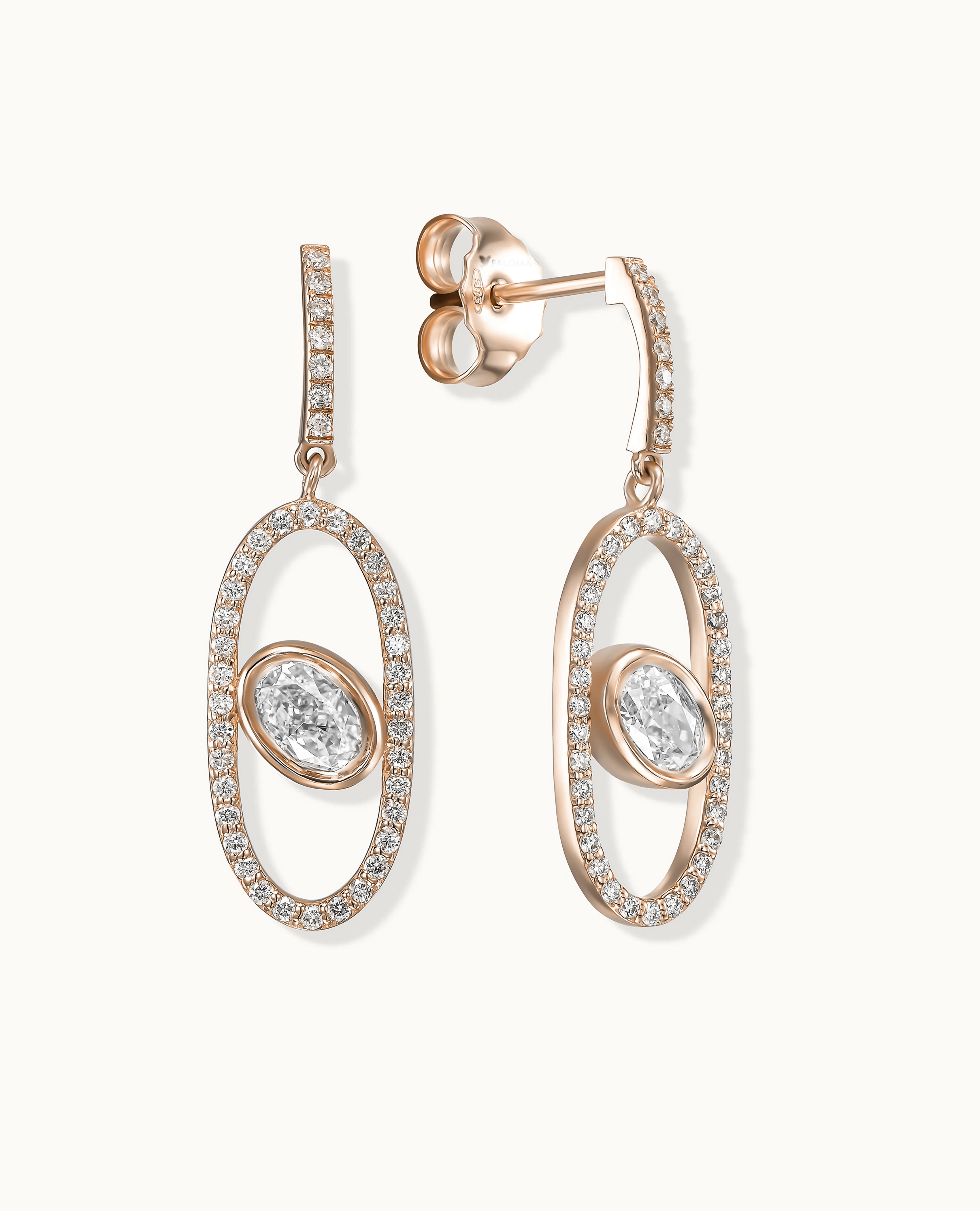White Diamond Aura Drop Earrings - Image 4