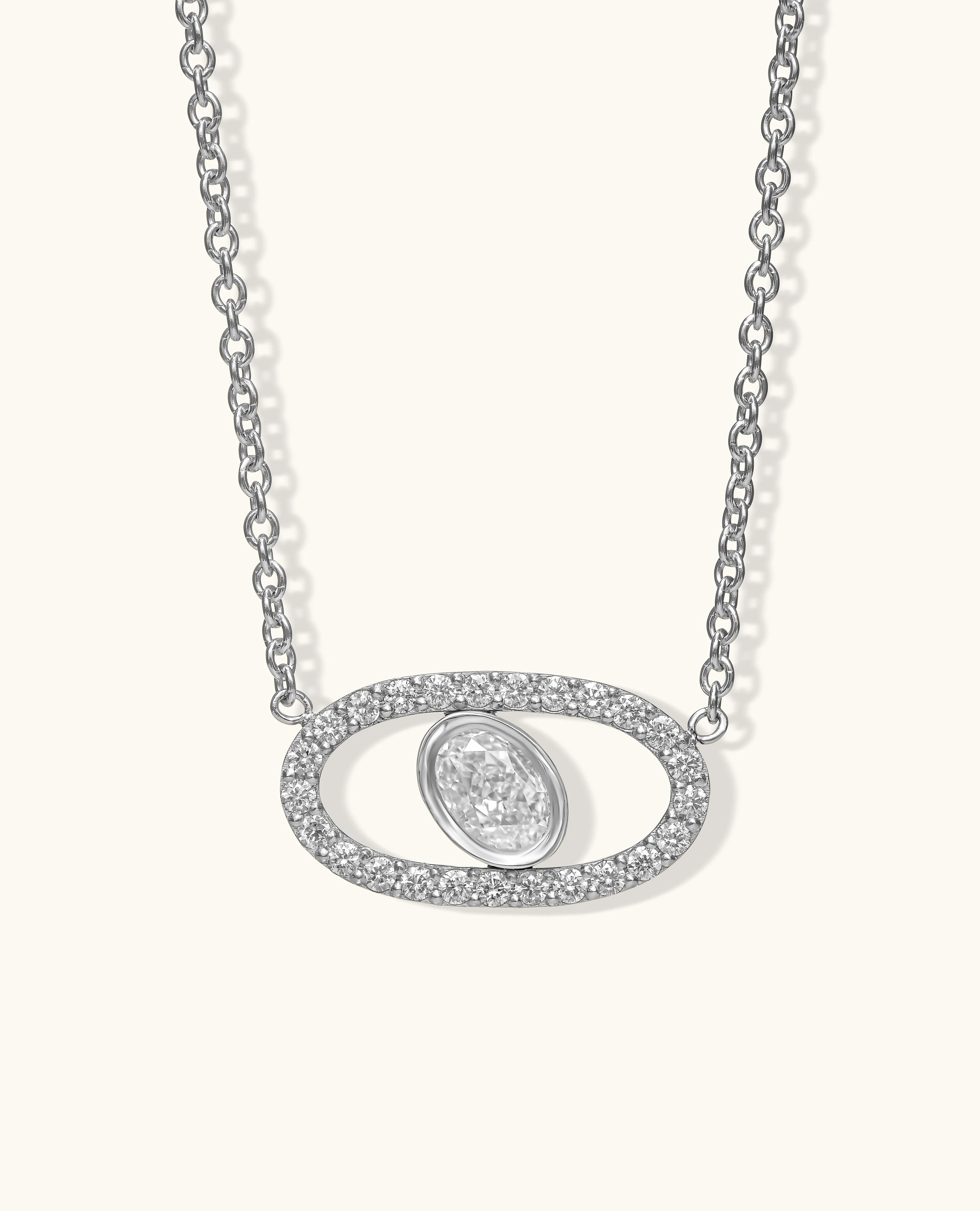 White Diamond Aura Necklace - Image 5