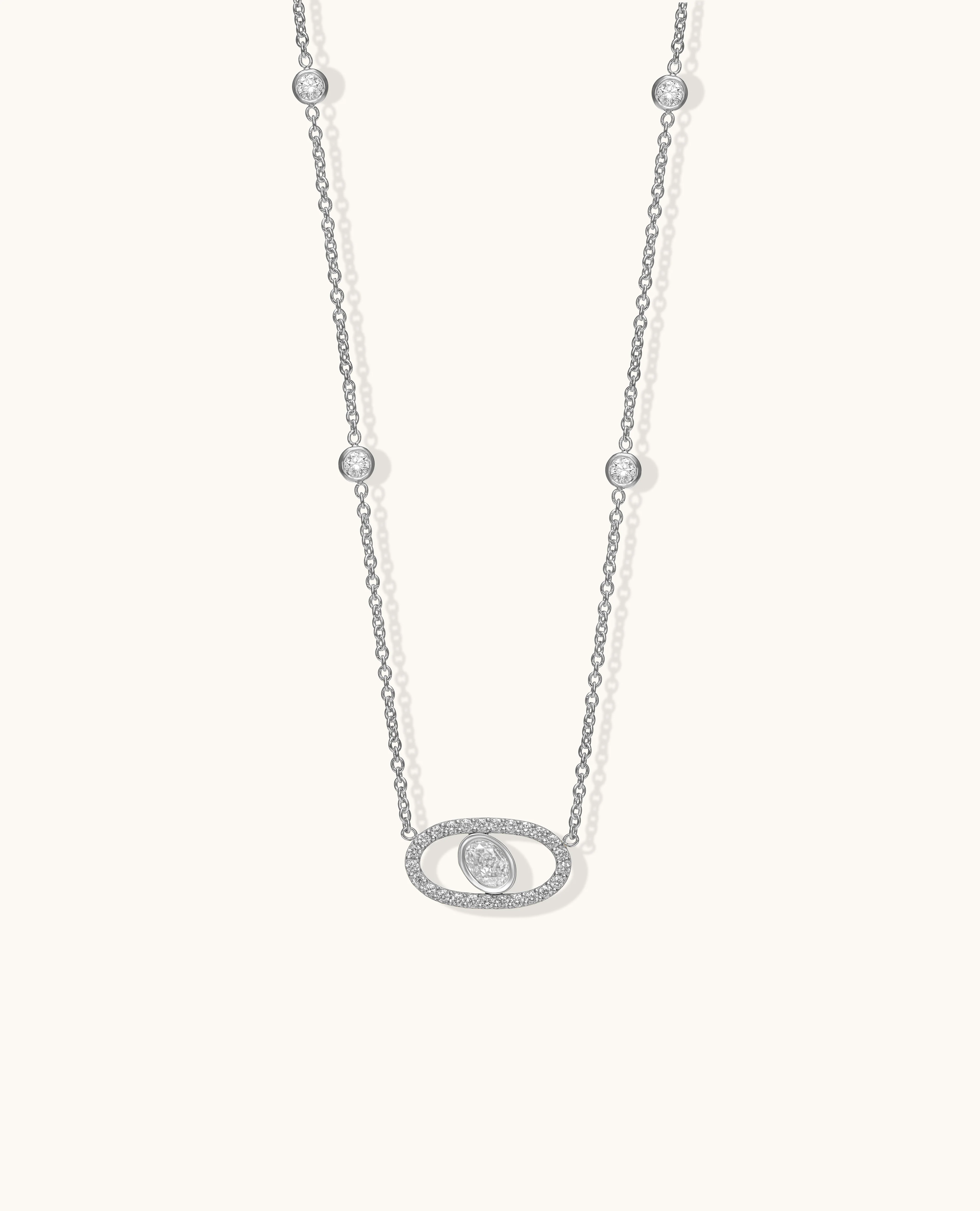 White Diamond Aura Necklace - Image 6