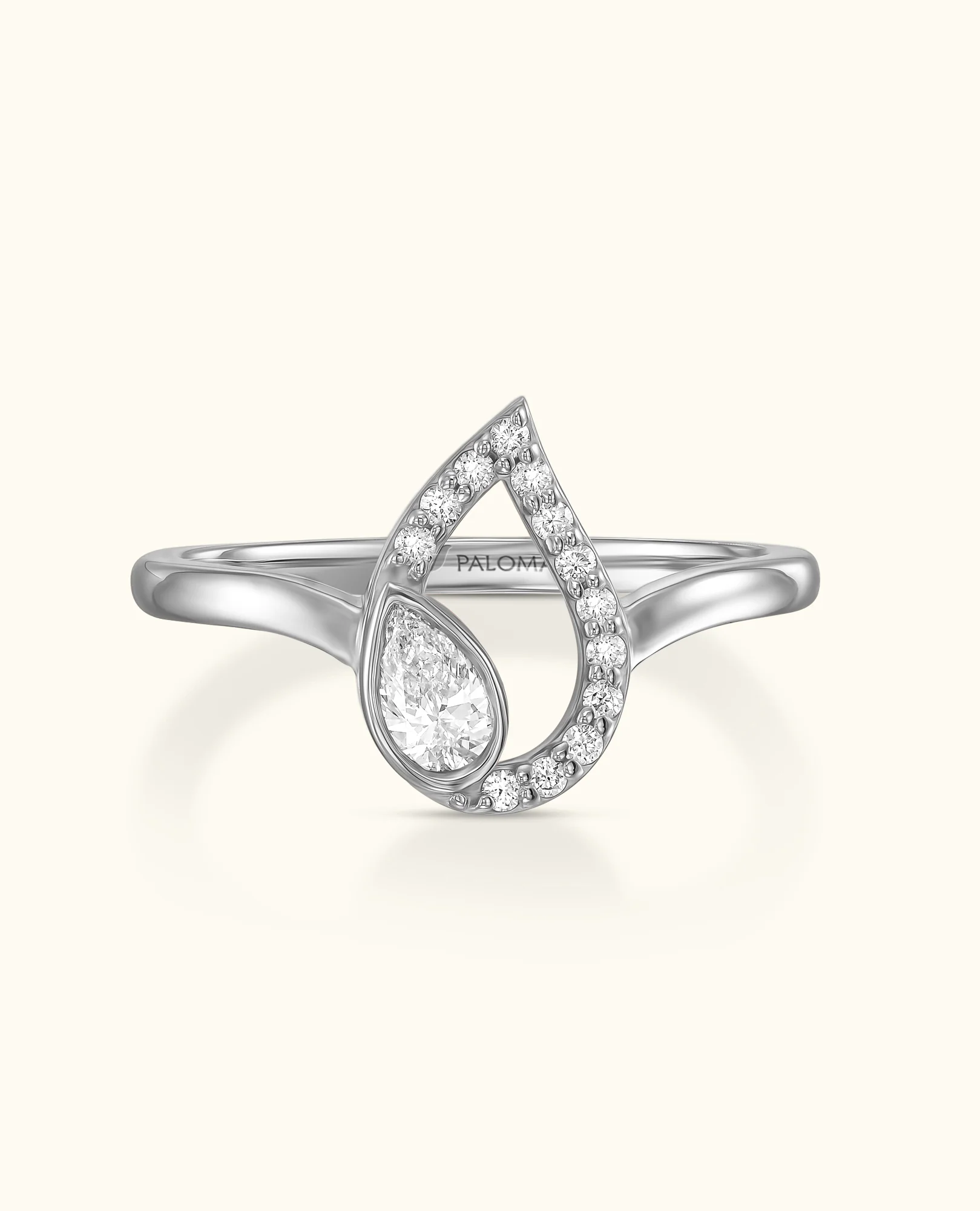 White Diamond Flair Ring - Image 4