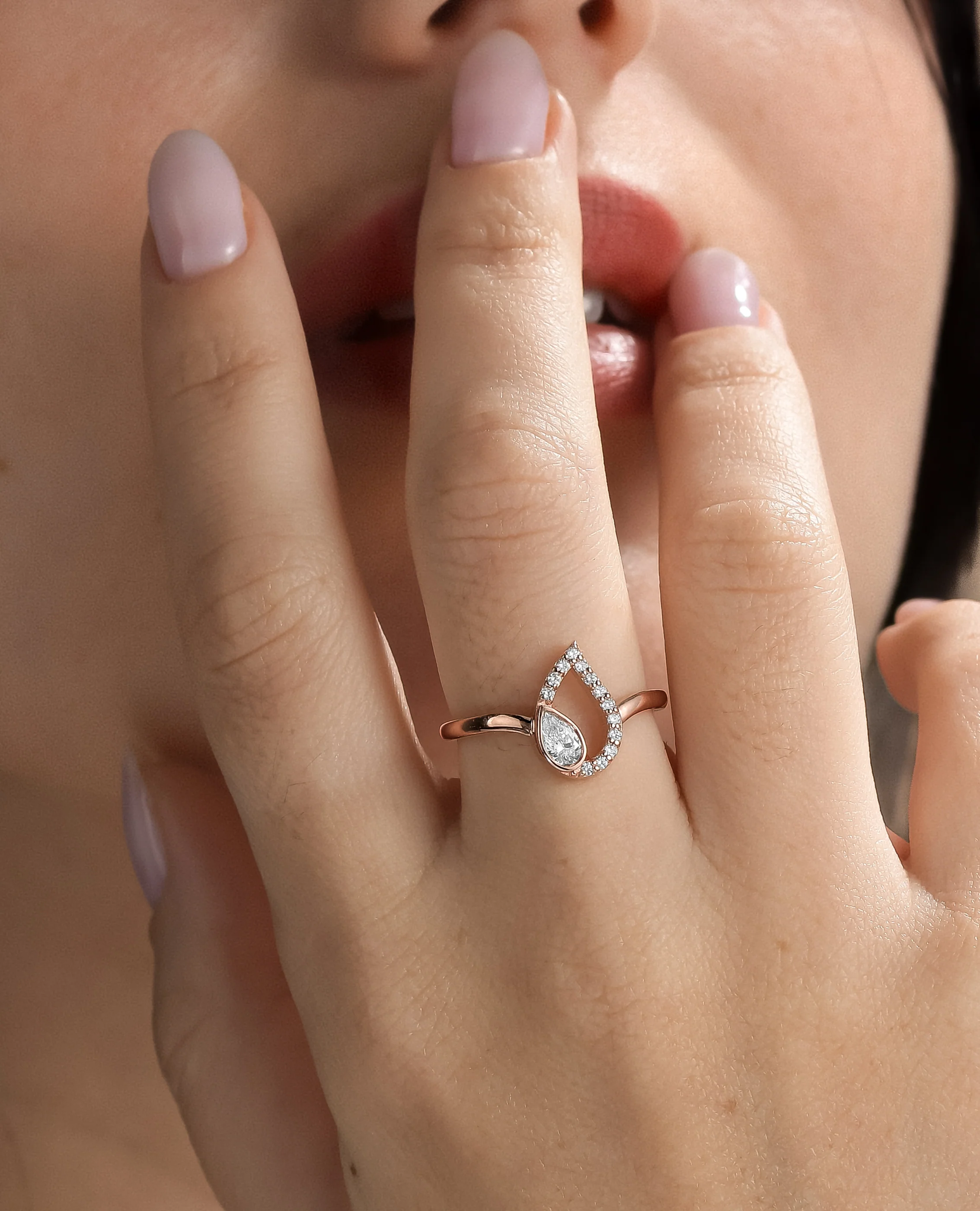 White Diamond Flair Ring - Image 5