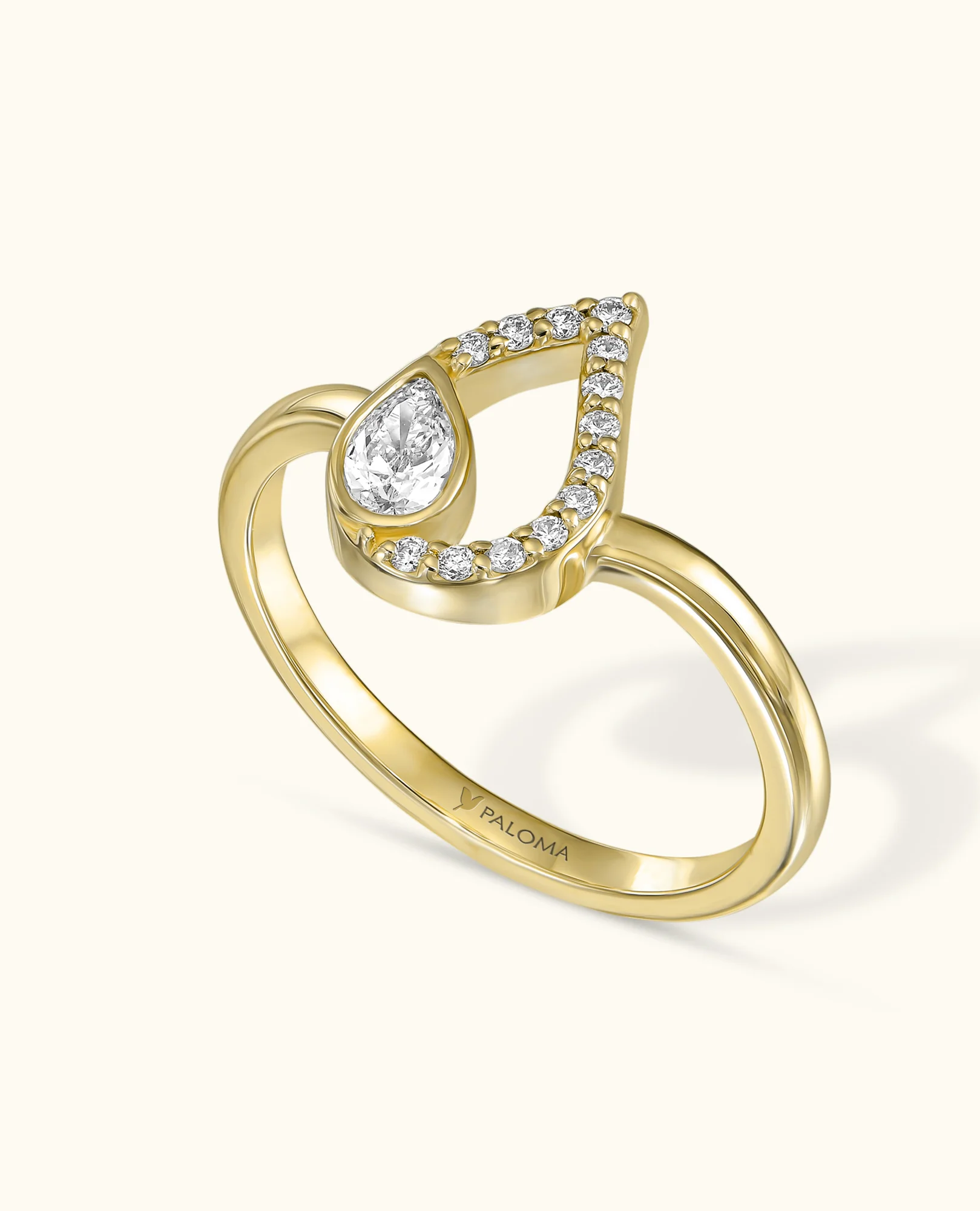 White Diamond Flair Ring - Image 6