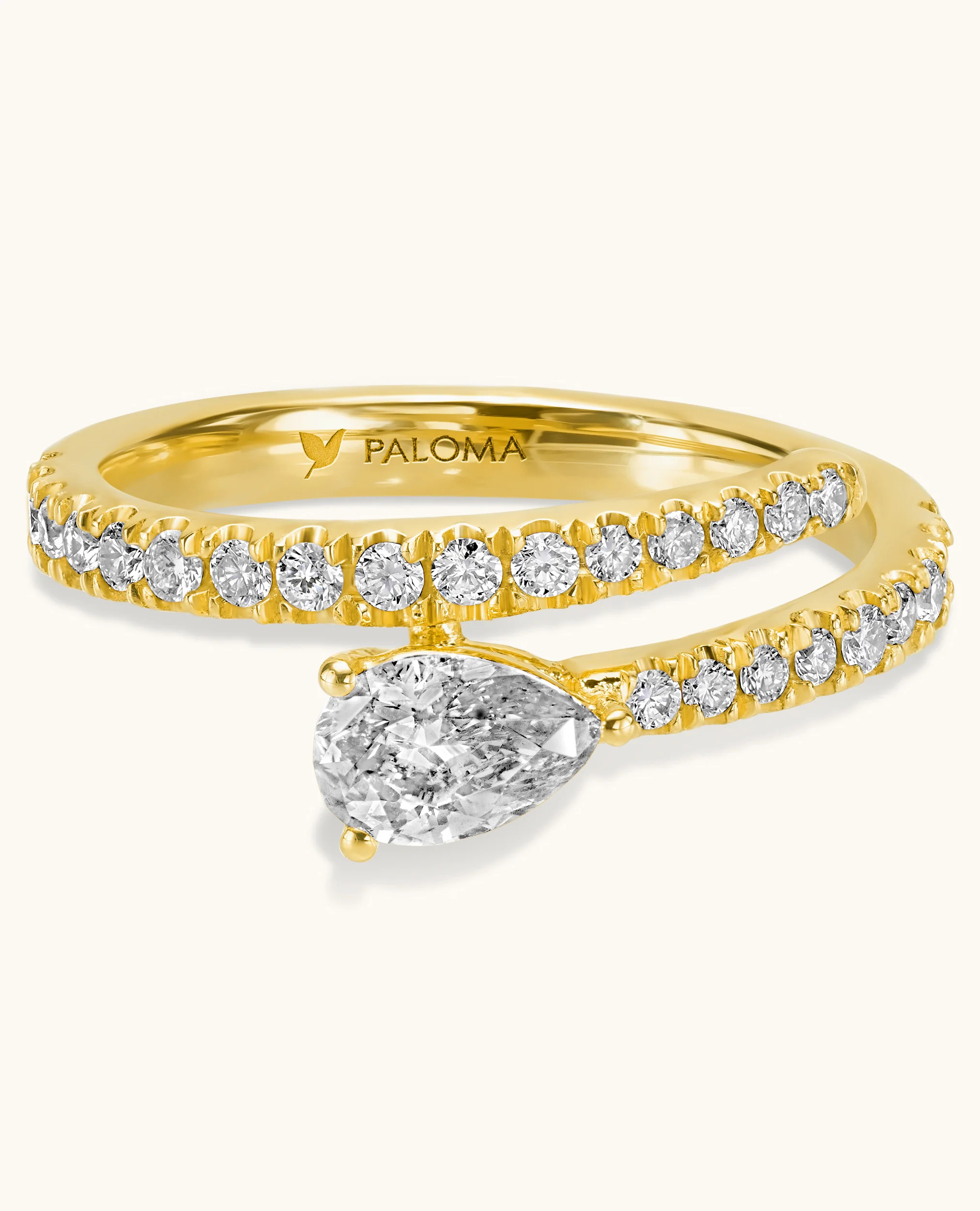 White Diamond Wrap Ring