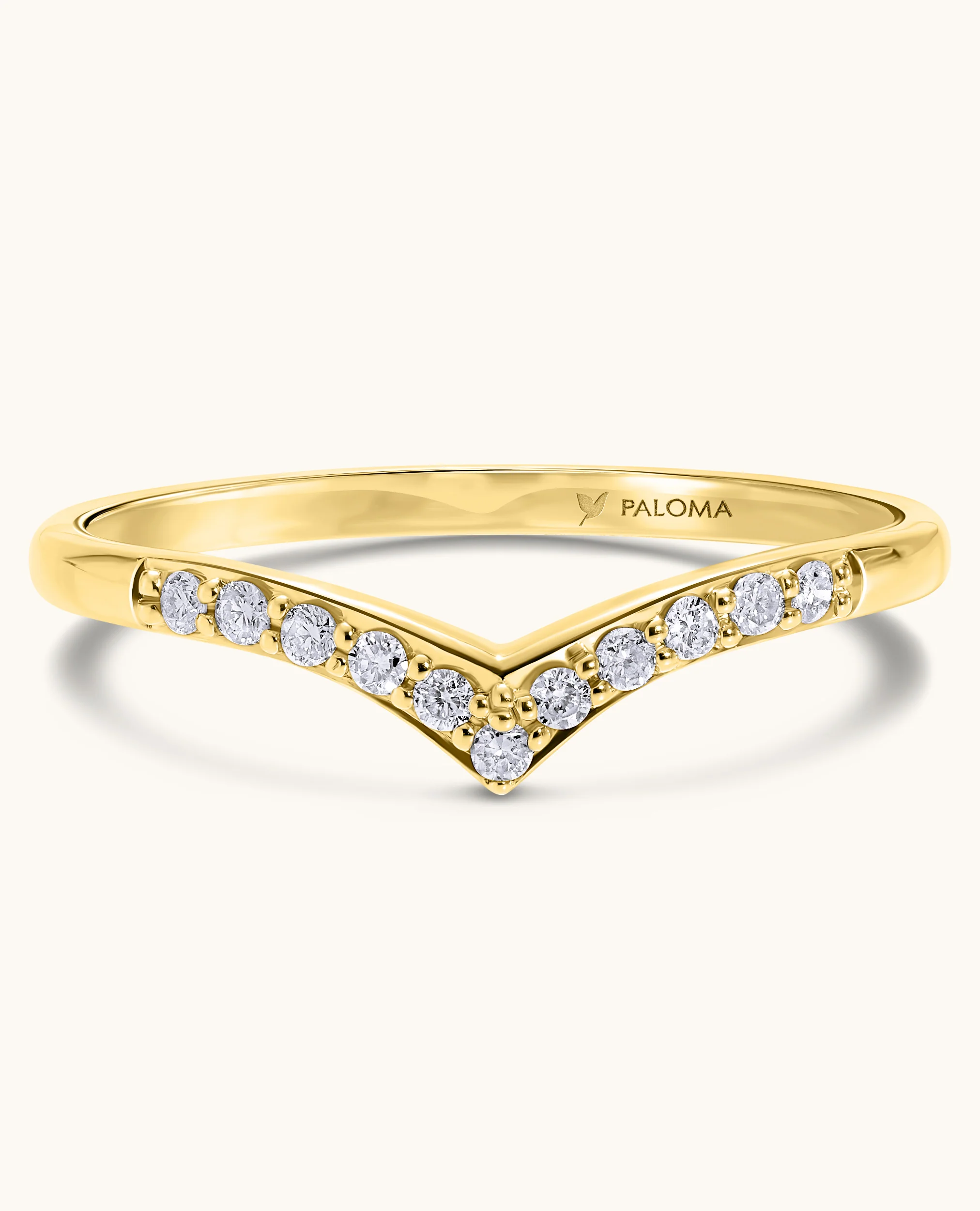 White Diamond V Ring - Image 7