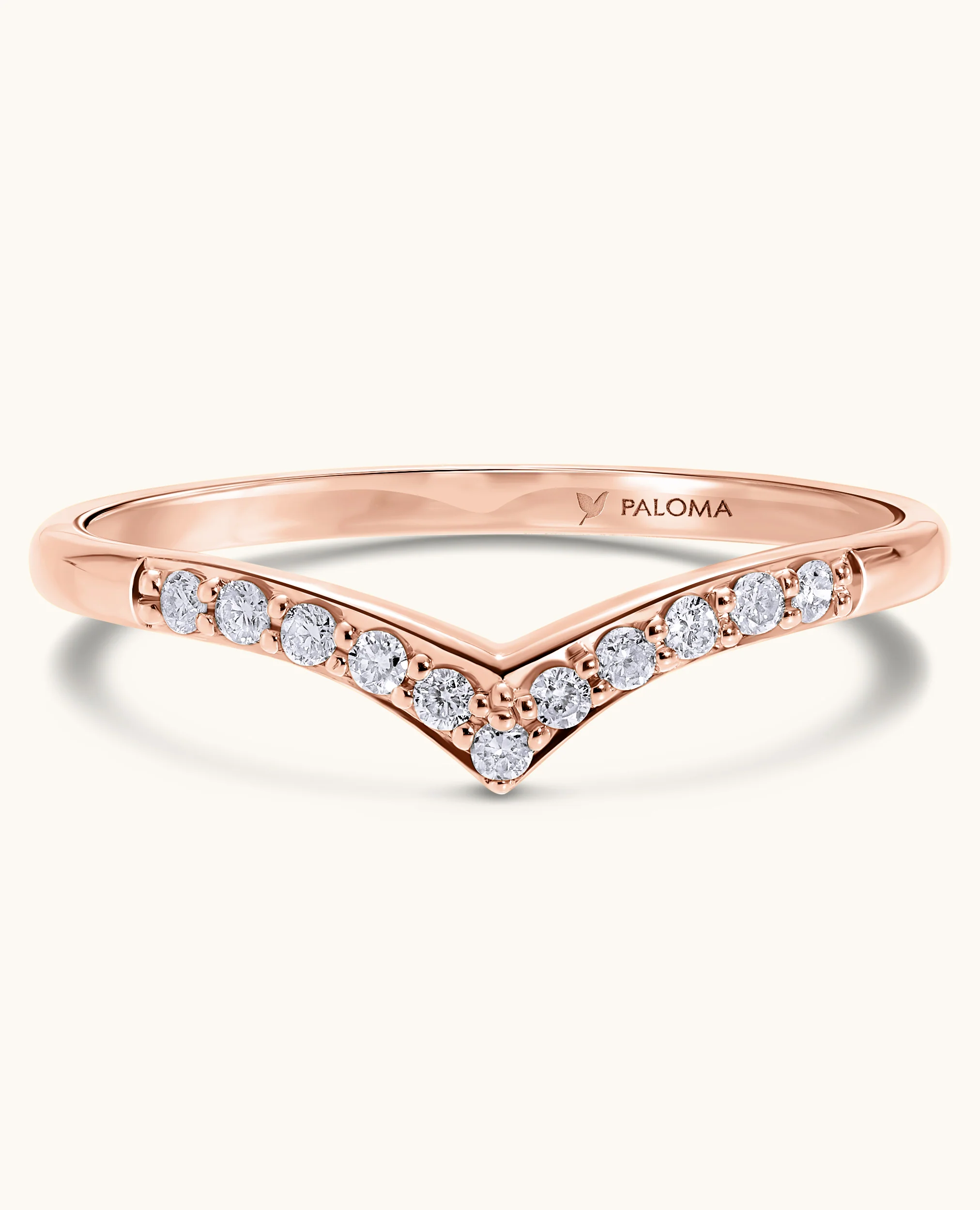 White Diamond V Ring - Image 8