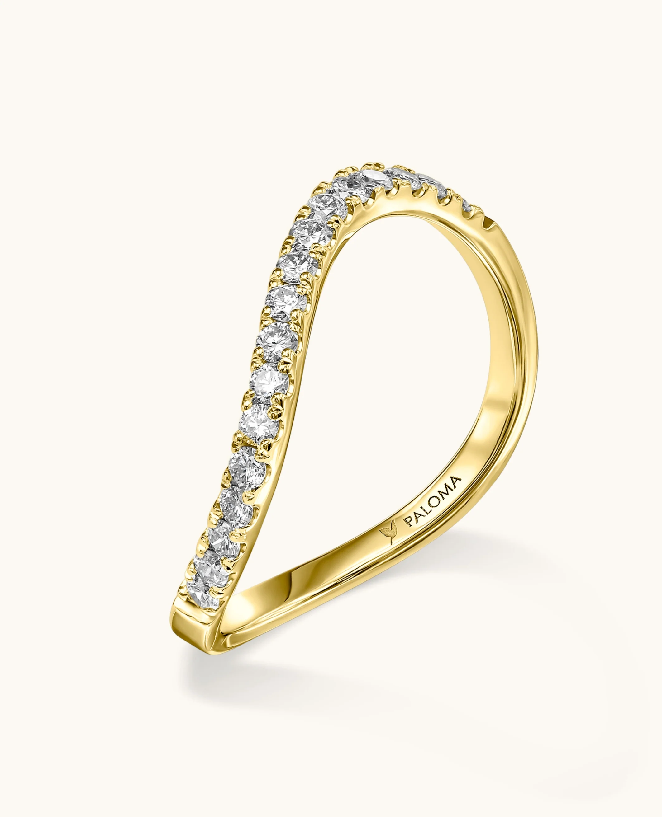 White Diamond Crescent Ring - Image 3