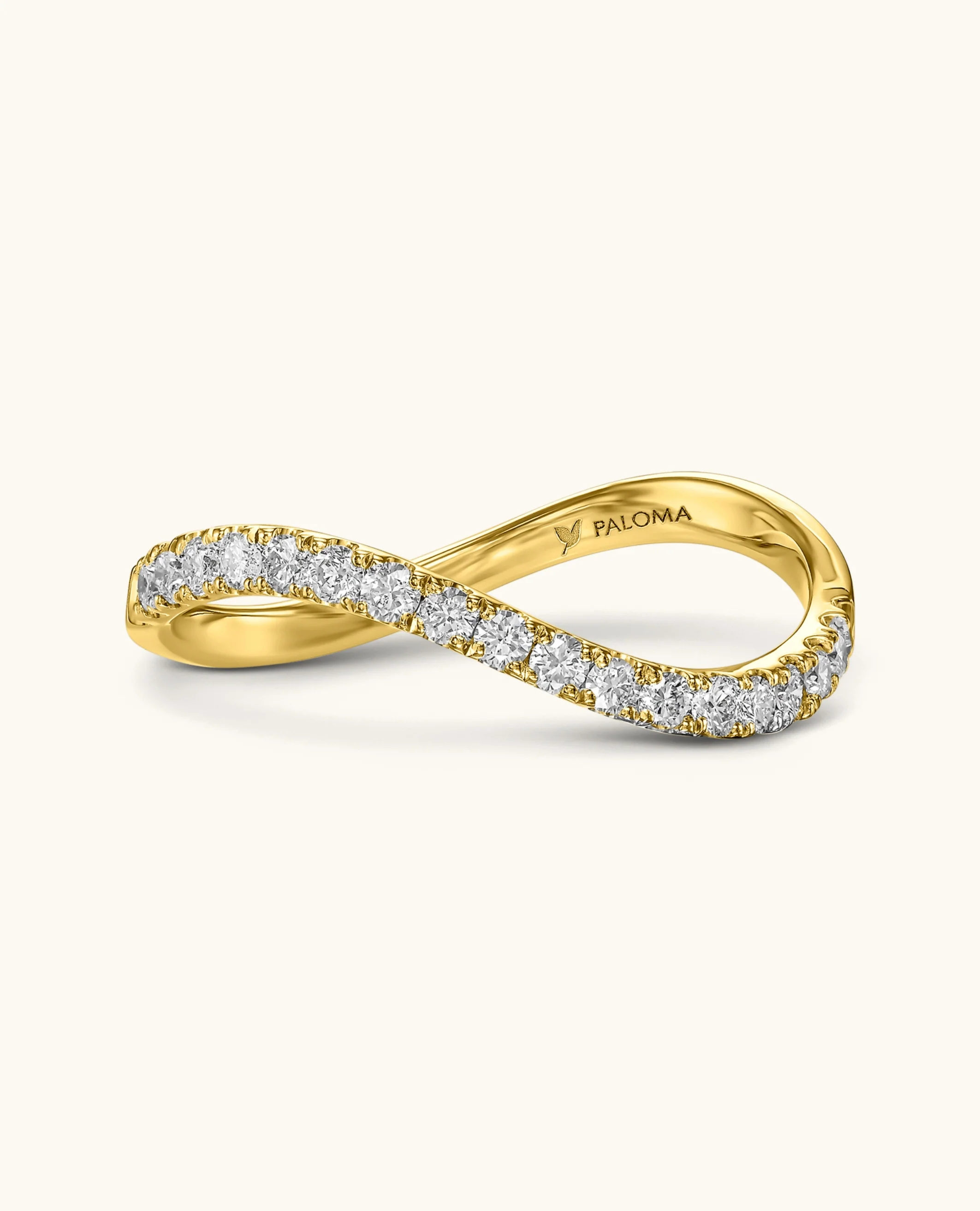 White Diamond Crescent Ring - Image 7