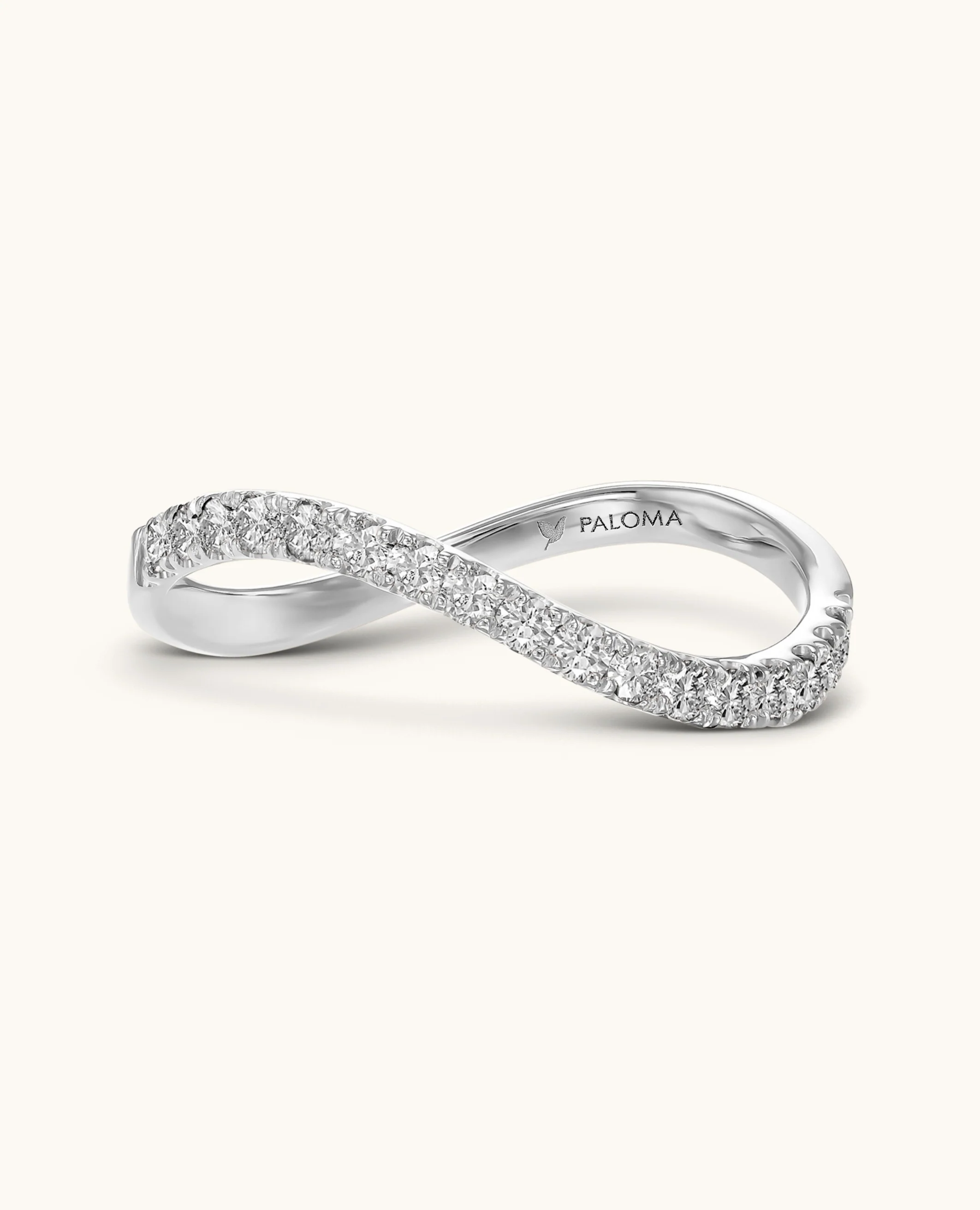 White Diamond Crescent Ring - Image 8