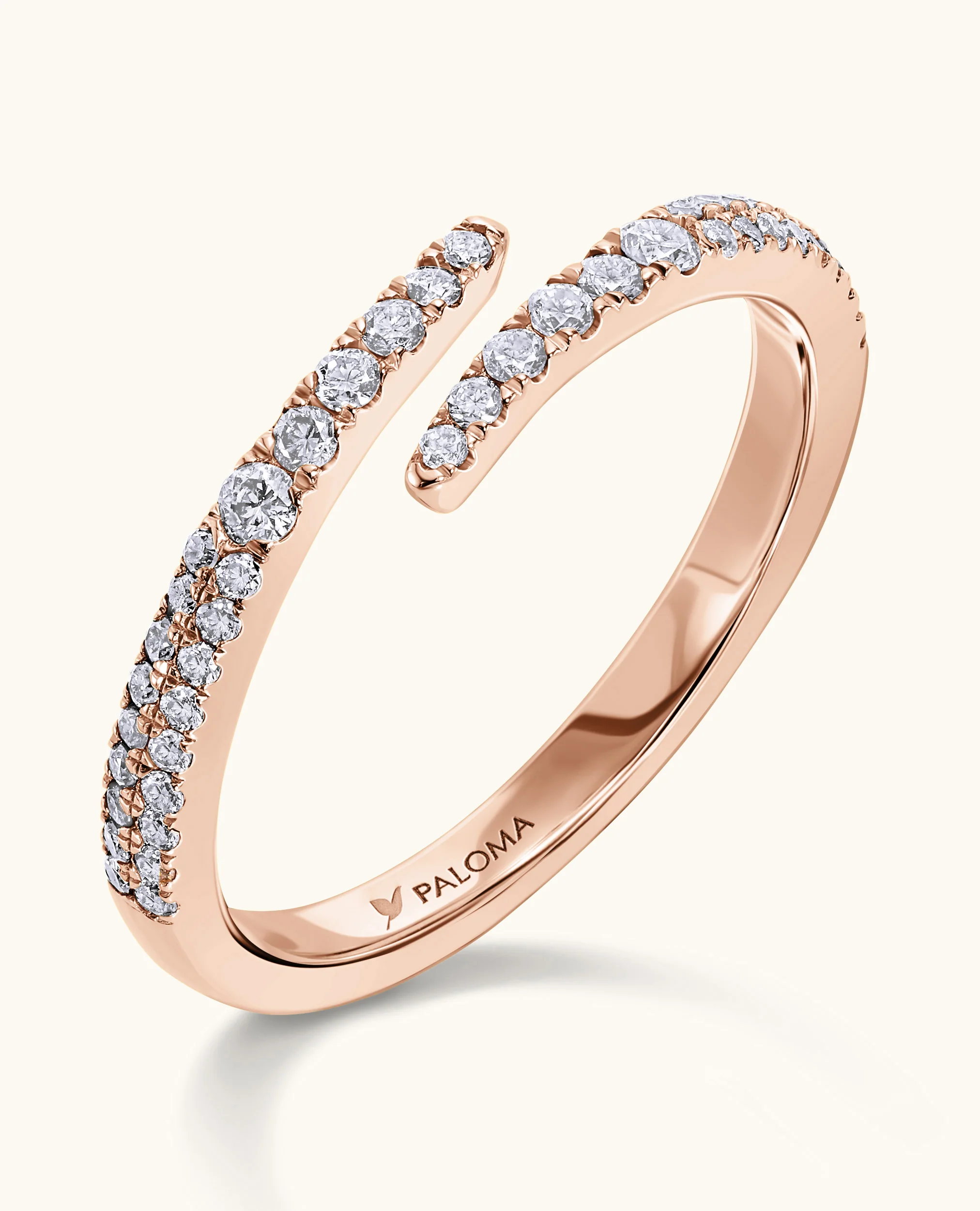 White Diamond Wrap Ring - Image 3
