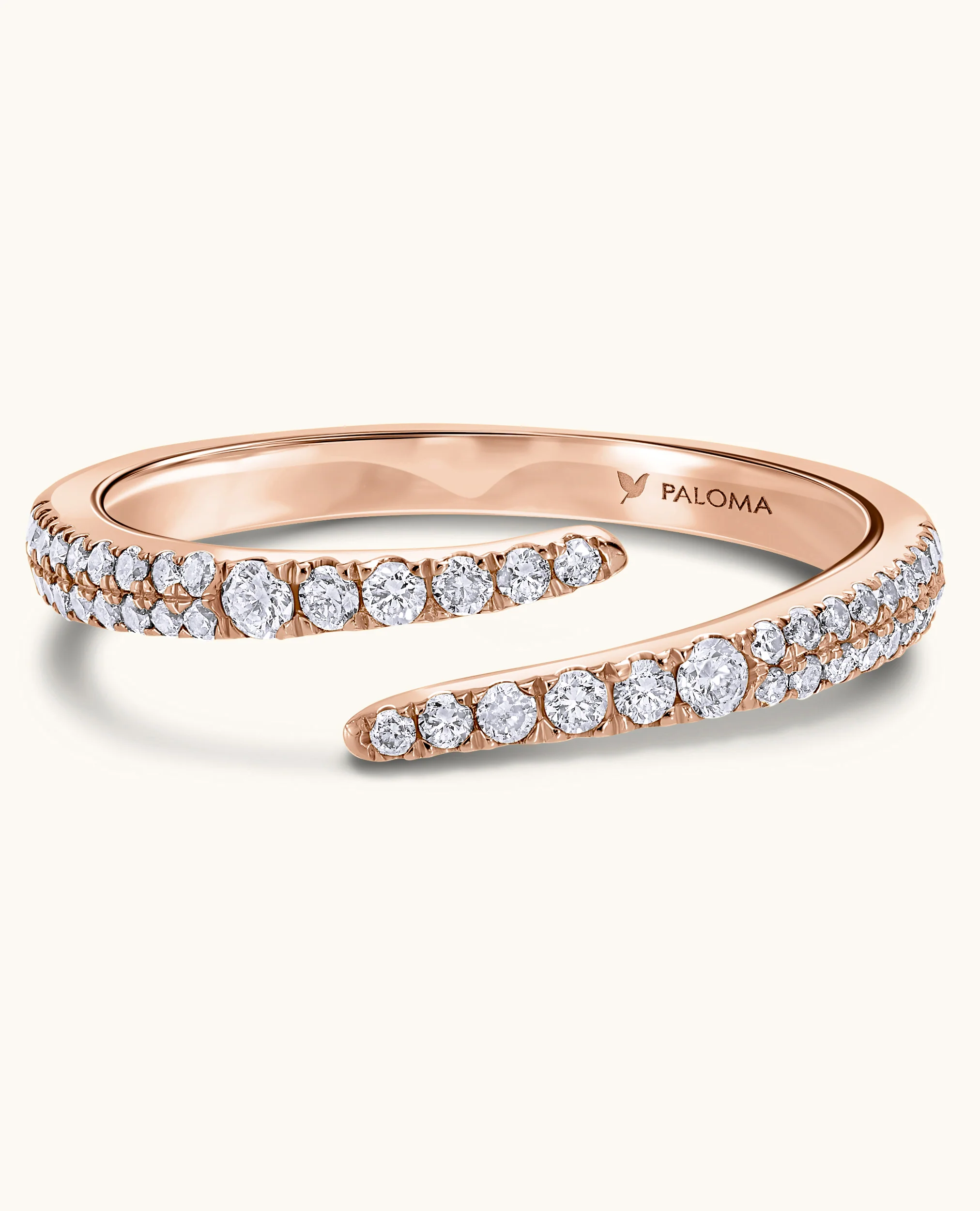 White Diamond Wrap Ring - Image 6