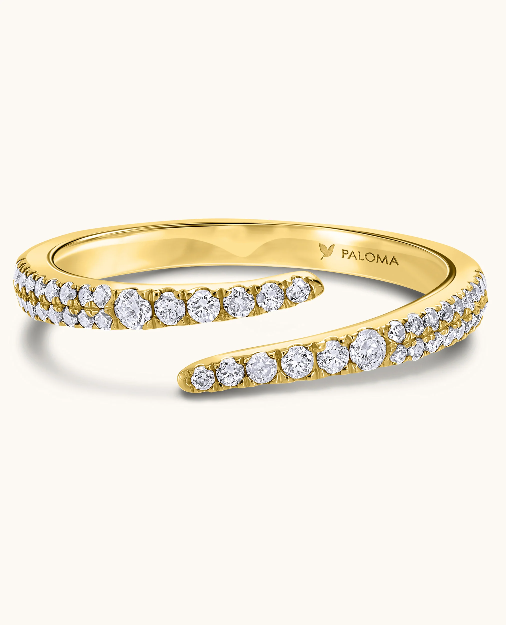 White Diamond Wrap Ring - Image 7