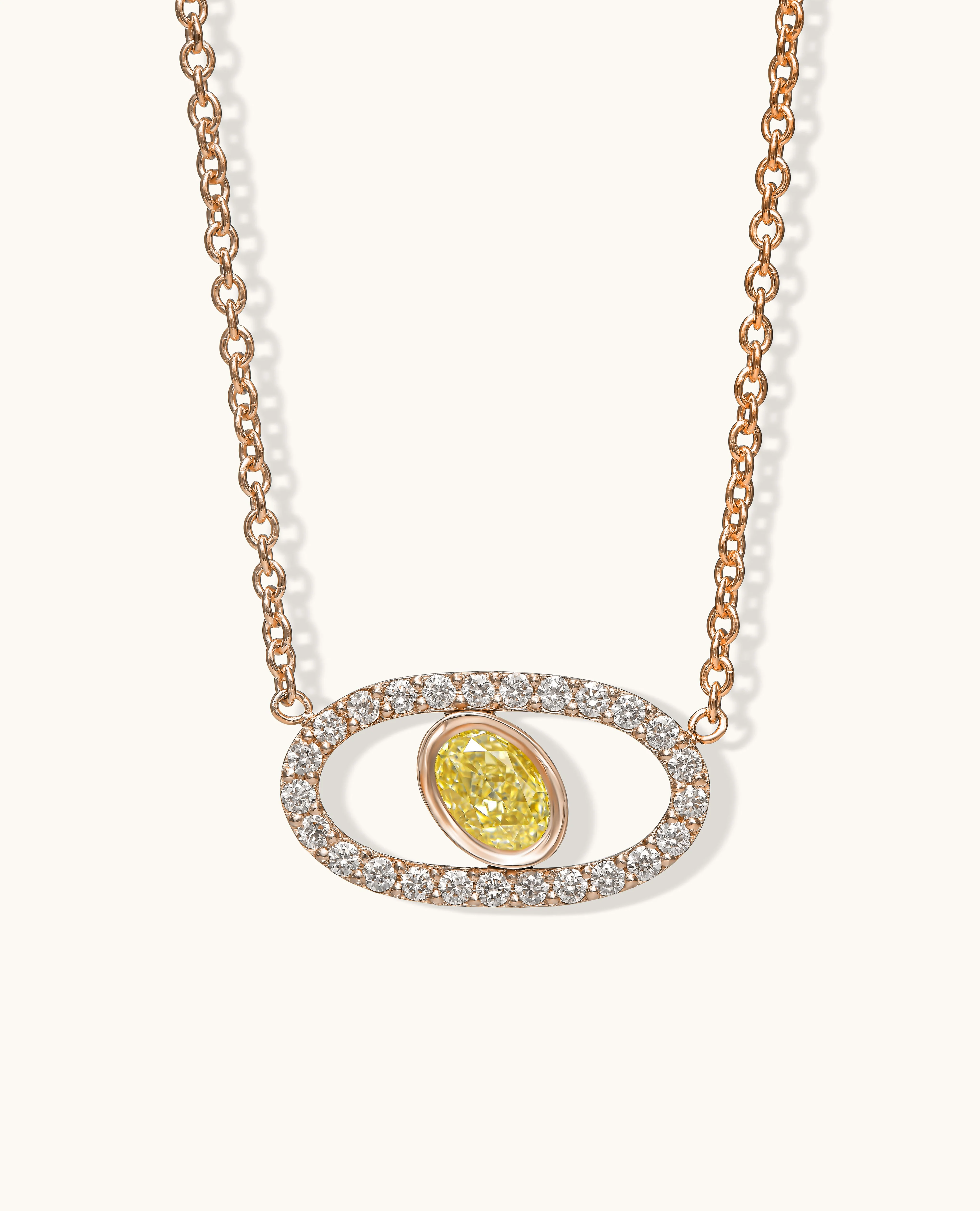 Yellow Diamond Aura Necklace - Image 3