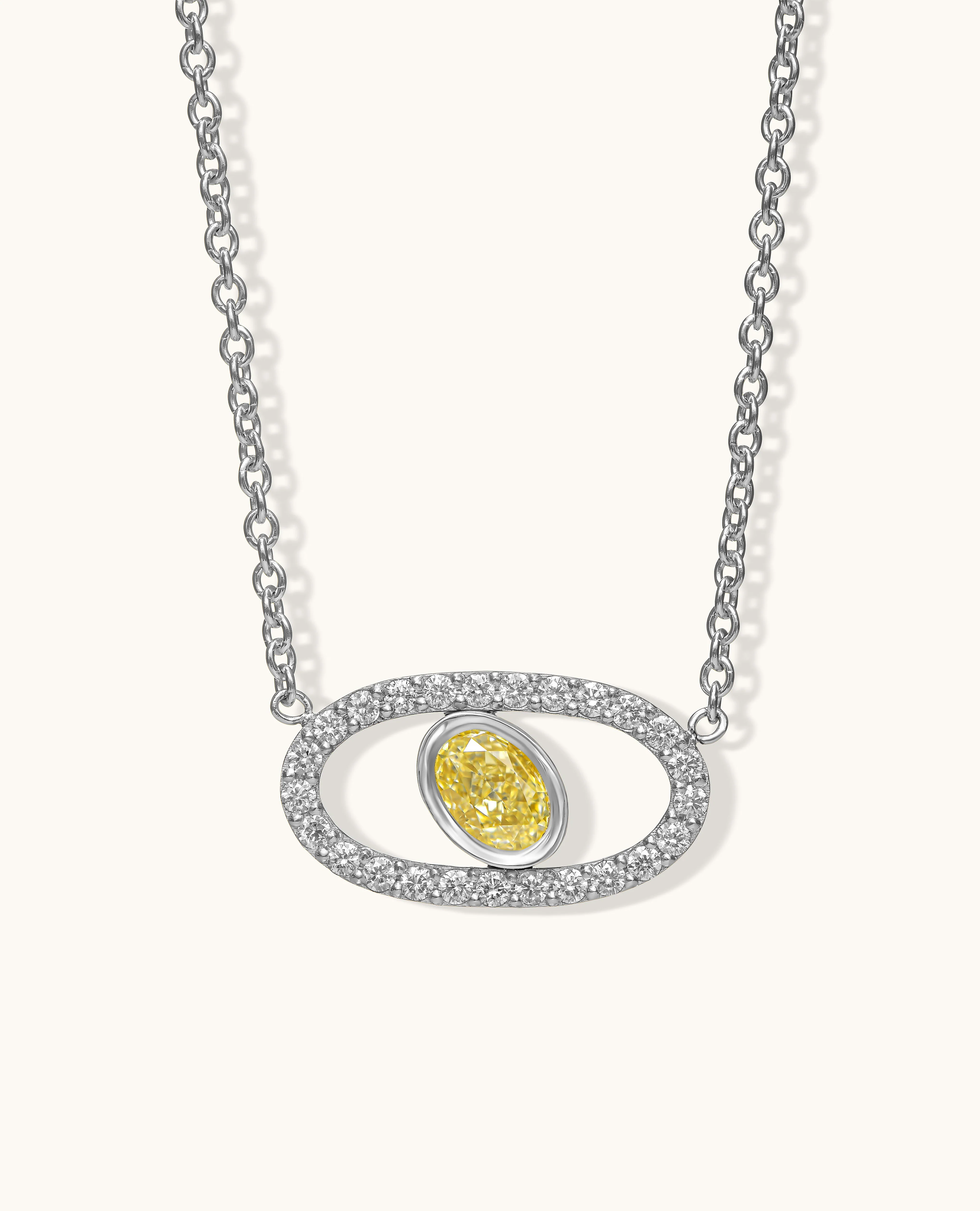 Yellow Diamond Aura Necklace - Image 5