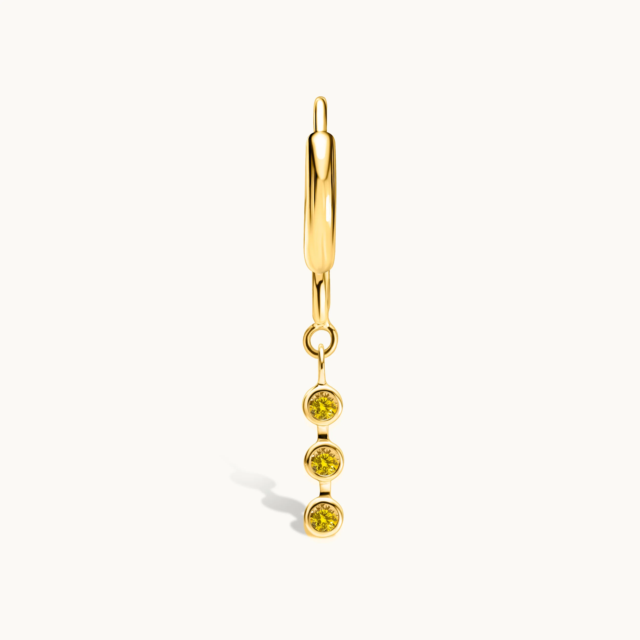 Yellow Diamond Drop Bezel Trio Charm - Image 6