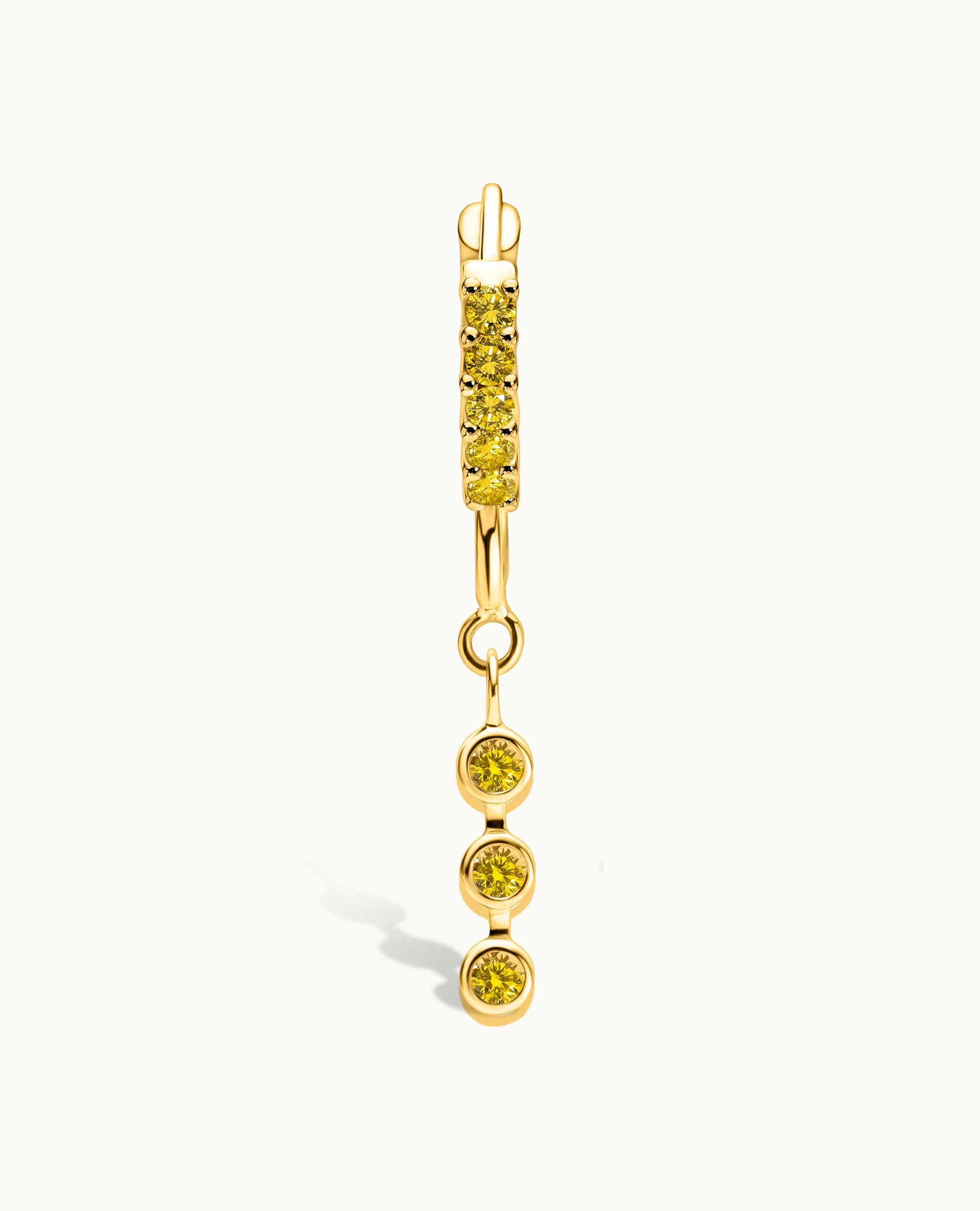Yellow Diamond Drop Bezel Trio Charm - Image 7