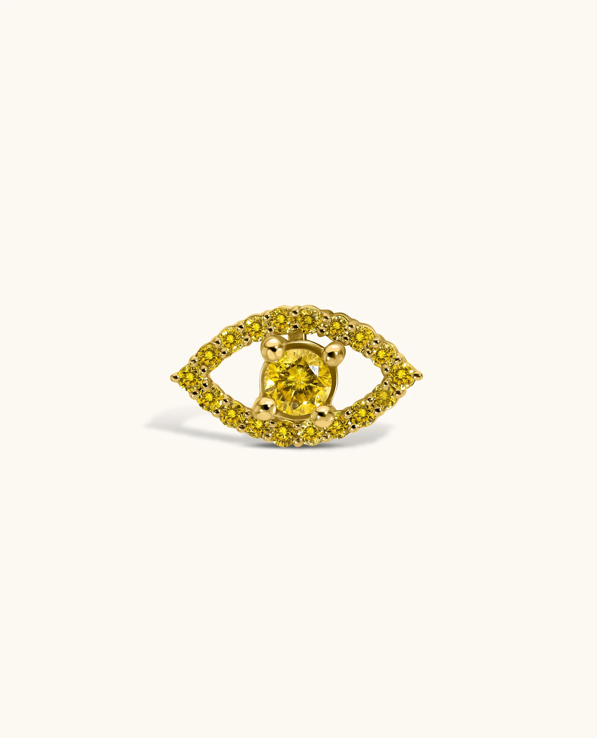 Yellow Diamond Evil Eye Stud Attachment - Image 3