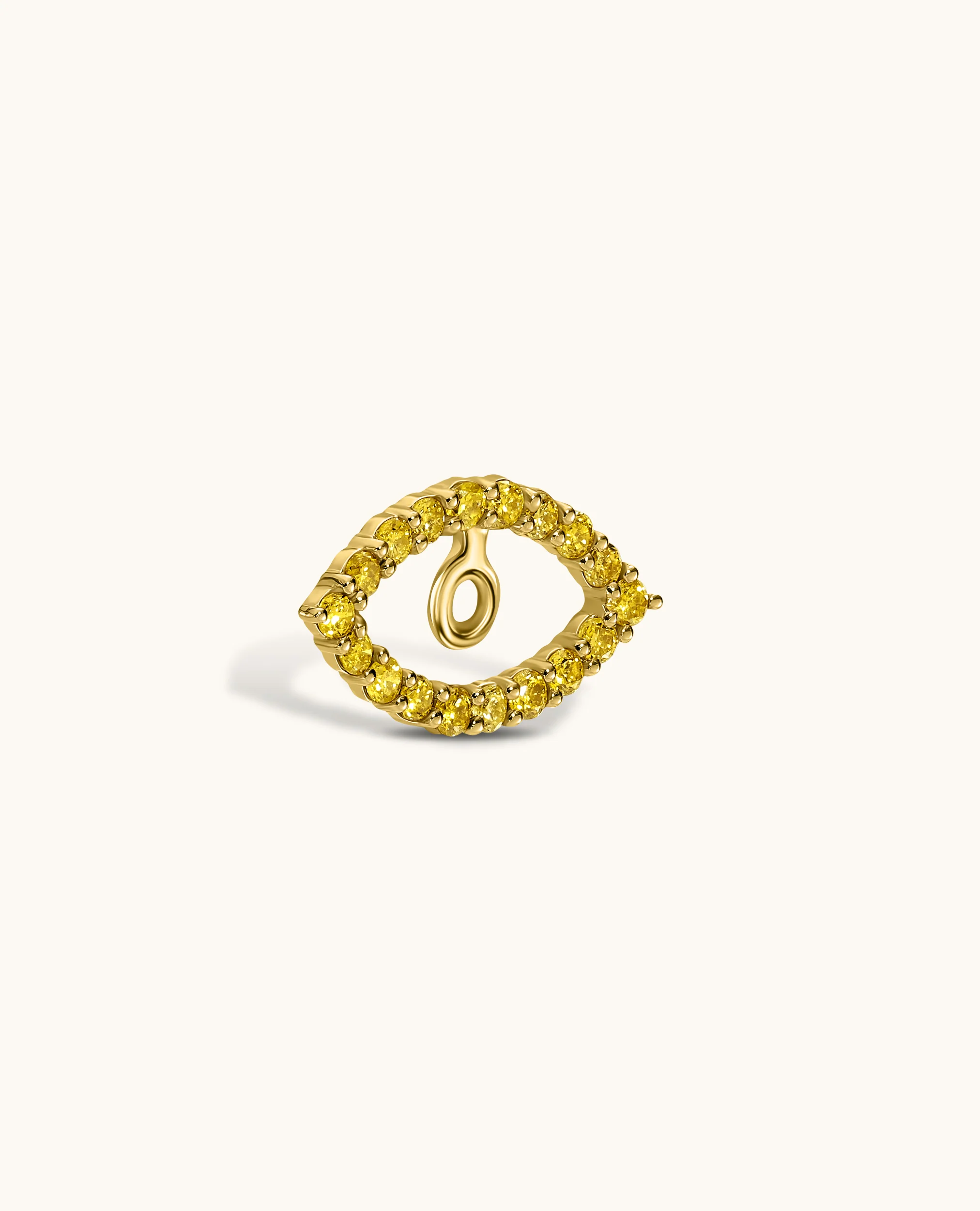Yellow Diamond Evil Eye Stud Attachment - Image 7