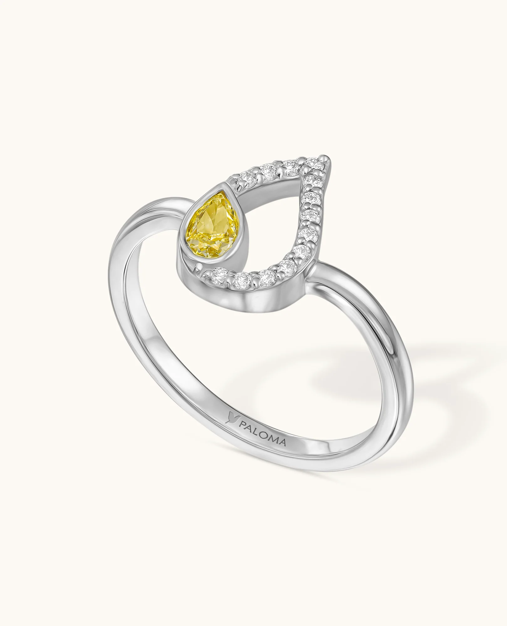 Yellow Diamond Flair Ring - Image 3