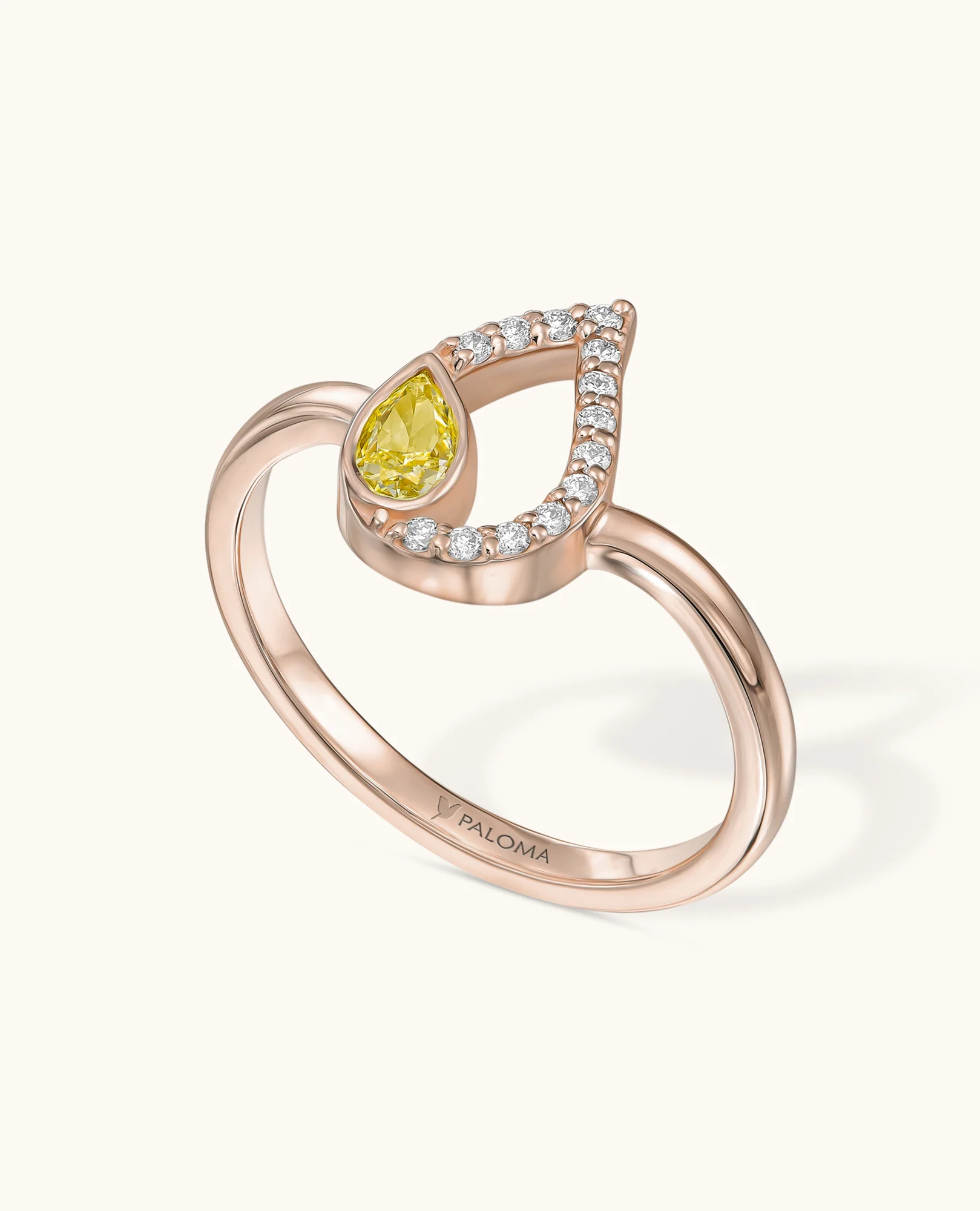 Yellow Diamond Flair Ring - Image 6