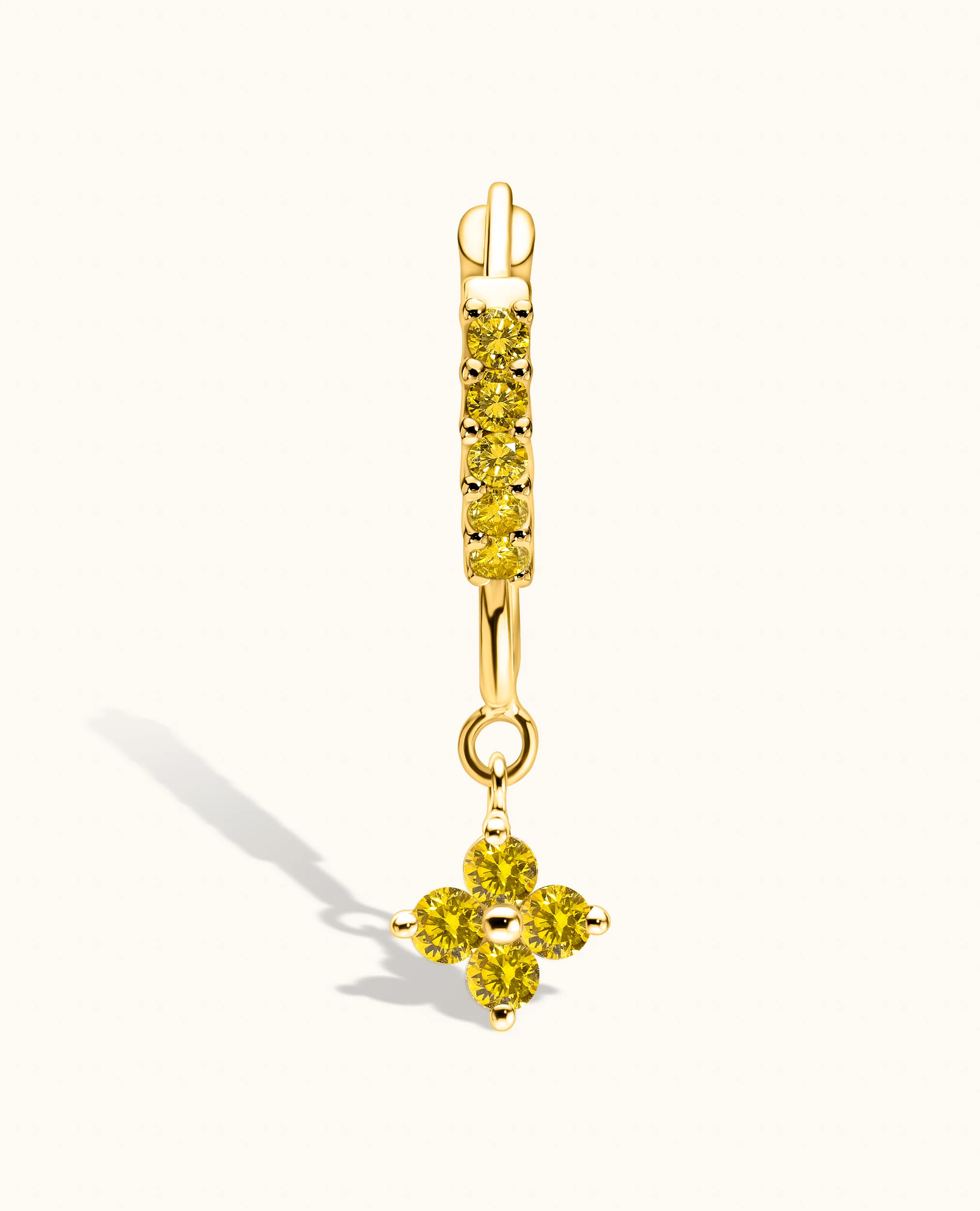 Yellow Diamond Flower Charm - Image 3